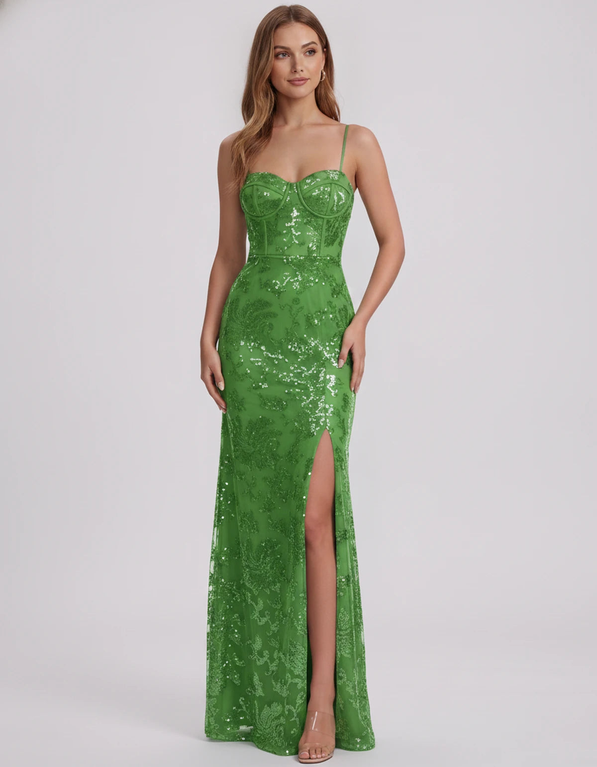 Bexley Maxi Dress — Green | SKU: SD-15030-green-2,SD-15030-green-4,SD-15030-green-6,SD-15030-green-8,SD-15030-green-10,SD-15030-green-12,SD-15030-green-14,SD-15030-green-16,SD-15030-green-16W,SD-15030-green-18W,SD-15030-green-20W,SD-15030-green-22W,SD-15030-green-24W