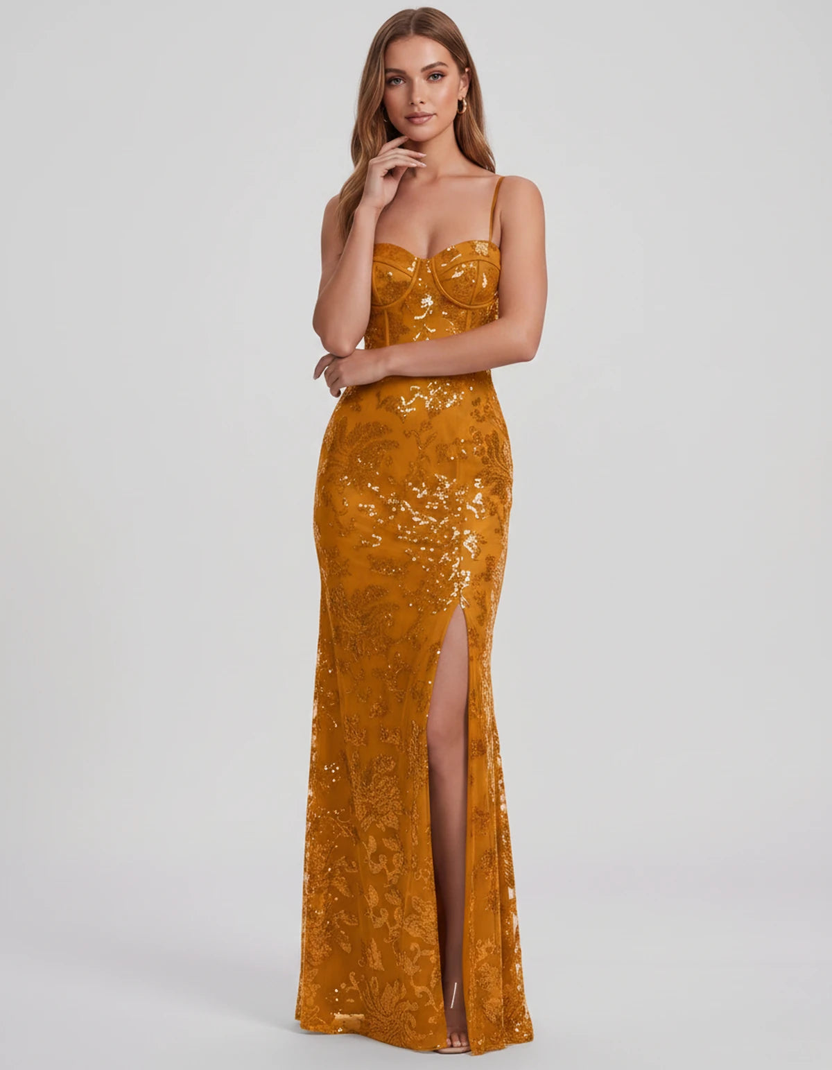 Bexley Maxi Dress — Orange | SKU: SD-15030-orange-2,SD-15030-orange-4,SD-15030-orange-6,SD-15030-orange-8,SD-15030-orange-10,SD-15030-orange-12,SD-15030-orange-14,SD-15030-orange-16,SD-15030-orange-16W,SD-15030-orange-18W,SD-15030-orange-20W,SD-15030-orange-22W,SD-15030-orange-24W