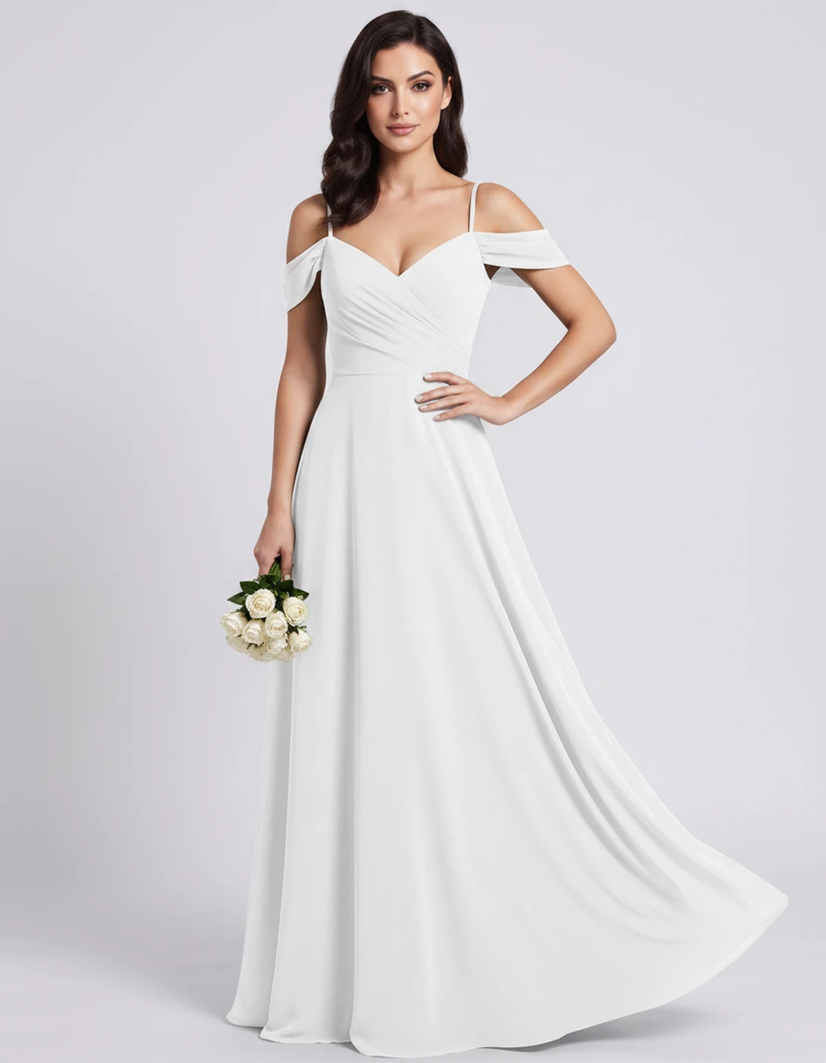 Biarritz Maxi Dress — White | SKU: SD-64181-white-2,SD-64181-white-4,SD-64181-white-6,SD-64181-white-8,SD-64181-white-10,SD-64181-white-12,SD-64181-white-14,SD-64181-white-16,SD-64181-white-16W,SD-64181-white-18W,SD-64181-white-20W,SD-64181-white-22W