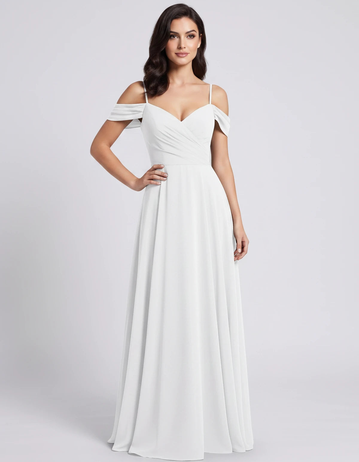 Biarritz Maxi Dress — White | SKU: SD-64181-white-2,SD-64181-white-4,SD-64181-white-6,SD-64181-white-8,SD-64181-white-10,SD-64181-white-12,SD-64181-white-14,SD-64181-white-16,SD-64181-white-16W,SD-64181-white-18W,SD-64181-white-20W,SD-64181-white-22W