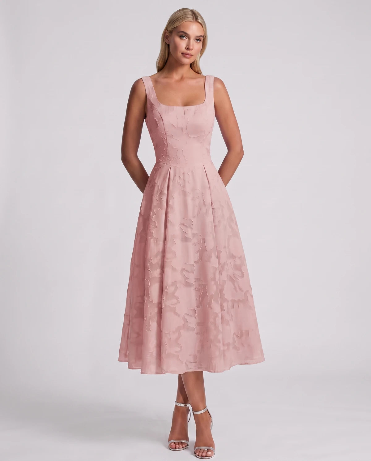 Blanchette Midi Dresses — Blush Pink