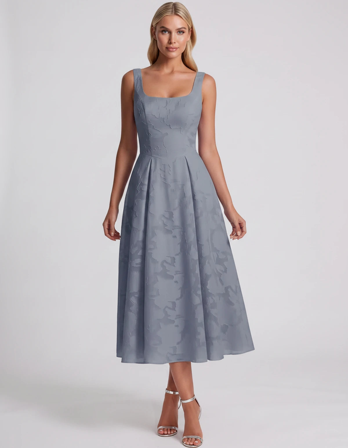 Blanchette Midi Dresses — Dusty Blue | SKU: SD-79480-dustyblue-2,SD-79480-dustyblue-4,SD-79480-dustyblue-6,SD-79480-dustyblue-8,SD-79480-dustyblue-10,SD-79480-dustyblue-12,SD-79480-dustyblue-14,SD-79480-dustyblue-16,SD-79480-dustyblue-16W,SD-79480-dustyblue-18W,SD-79480-dustyblue-20W,SD-79480-dustyblue-22W,SD-79480-dustyblue-24W