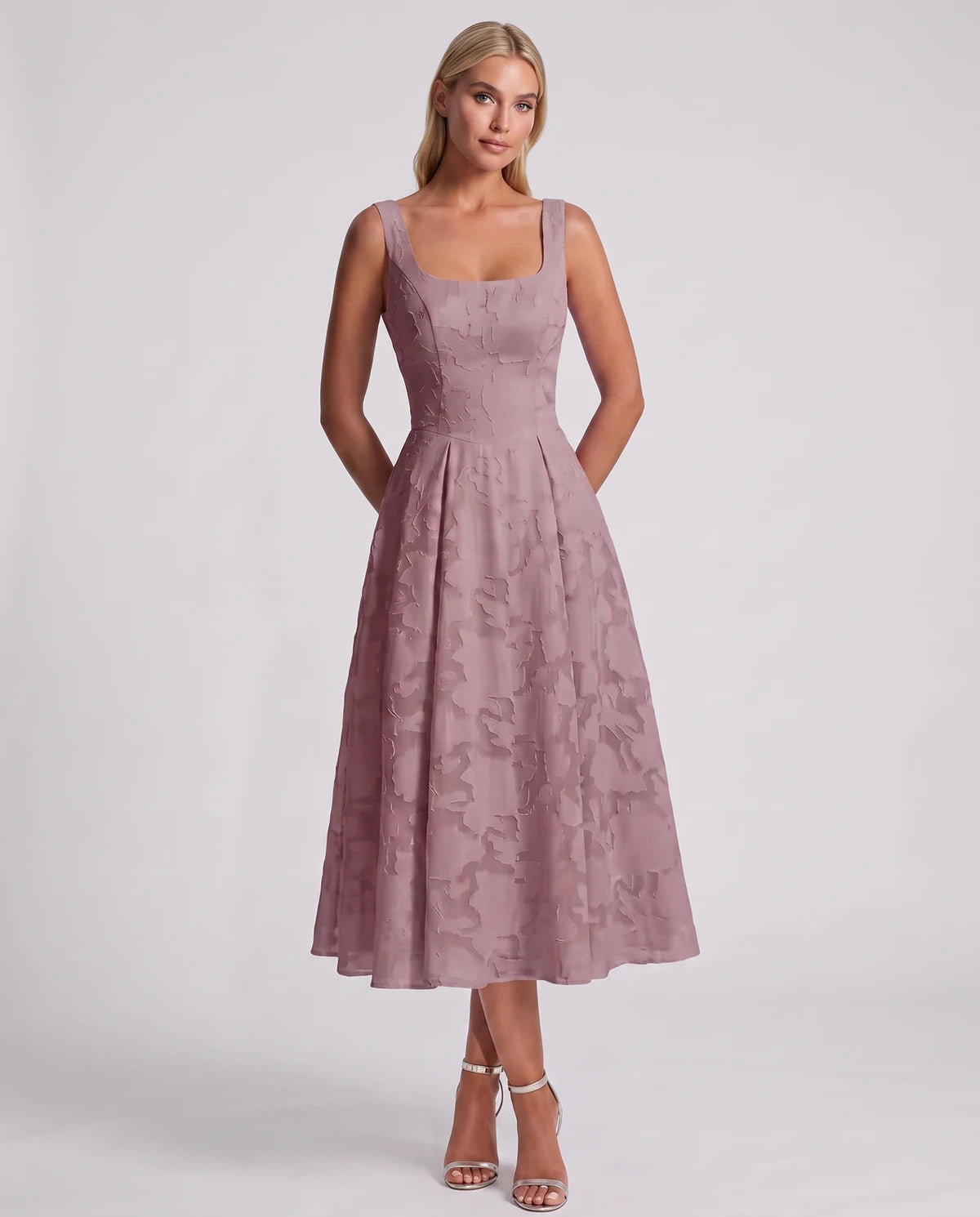 Blanchette Midi Dresses — Dusty Pink