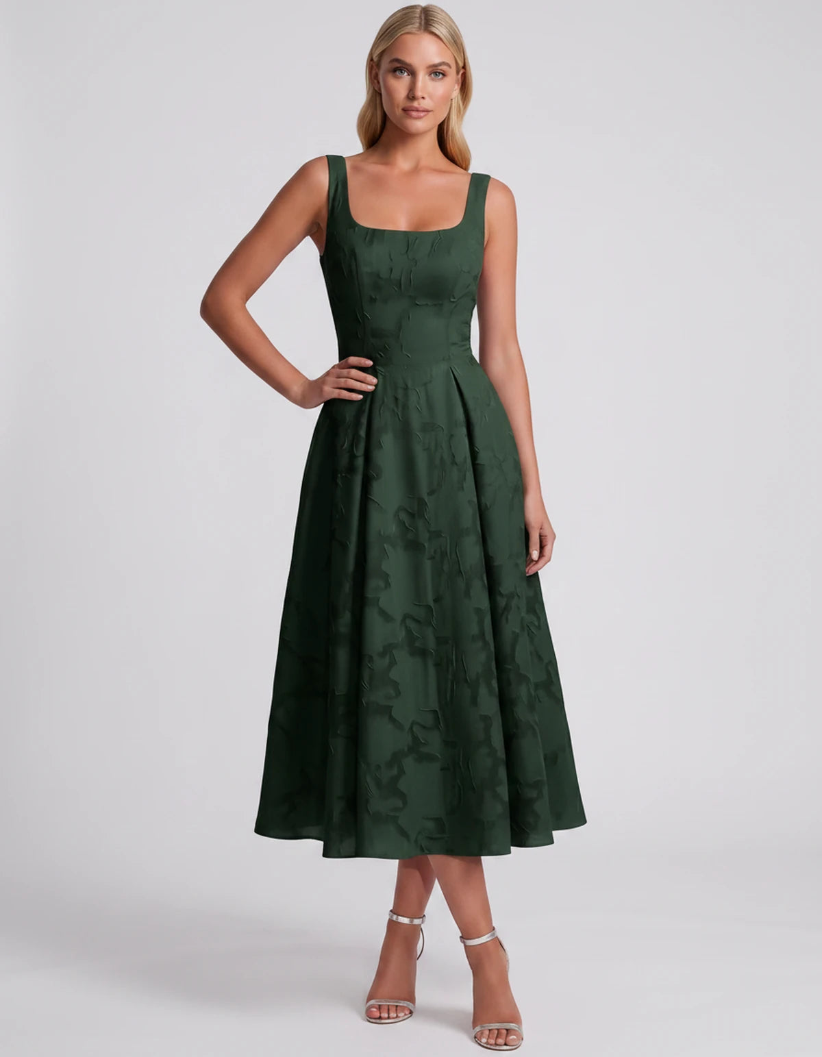 Blanchette Midi Dresses — Emerald Green | SKU: SD-79480-emeraldgreen-2,SD-79480-emeraldgreen-4,SD-79480-emeraldgreen-6,SD-79480-emeraldgreen-8,SD-79480-emeraldgreen-10,SD-79480-emeraldgreen-12,SD-79480-emeraldgreen-14,SD-79480-emeraldgreen-16,SD-79480-emeraldgreen-16W,SD-79480-emeraldgreen-18W,SD-79480-emeraldgreen-20W,SD-79480-emeraldgreen-22W,SD-79480-emeraldgreen-24W