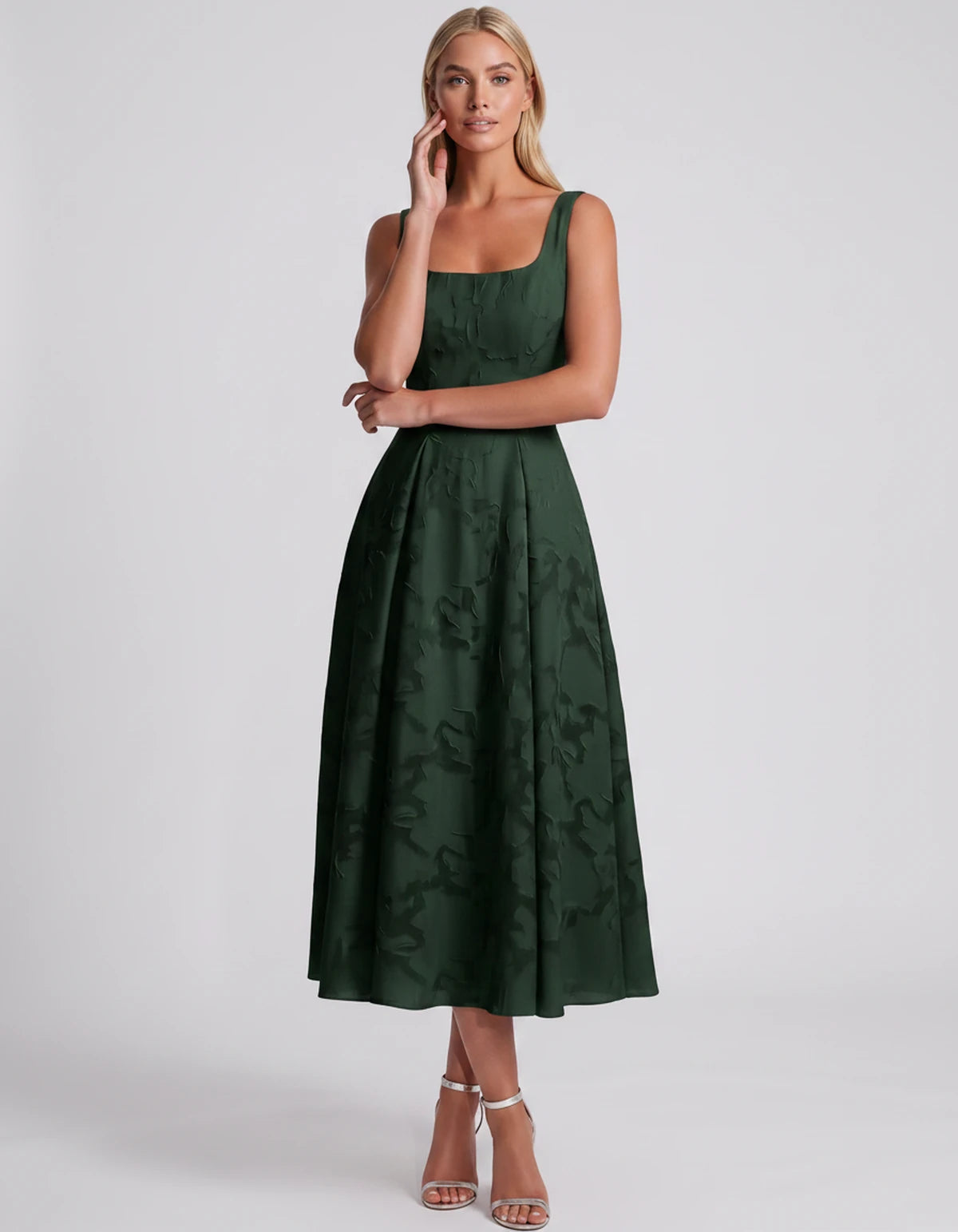 Blanchette Midi Dresses — Emerald Green | SKU: SD-79480-emeraldgreen-2,SD-79480-emeraldgreen-4,SD-79480-emeraldgreen-6,SD-79480-emeraldgreen-8,SD-79480-emeraldgreen-10,SD-79480-emeraldgreen-12,SD-79480-emeraldgreen-14,SD-79480-emeraldgreen-16,SD-79480-emeraldgreen-16W,SD-79480-emeraldgreen-18W,SD-79480-emeraldgreen-20W,SD-79480-emeraldgreen-22W,SD-79480-emeraldgreen-24W