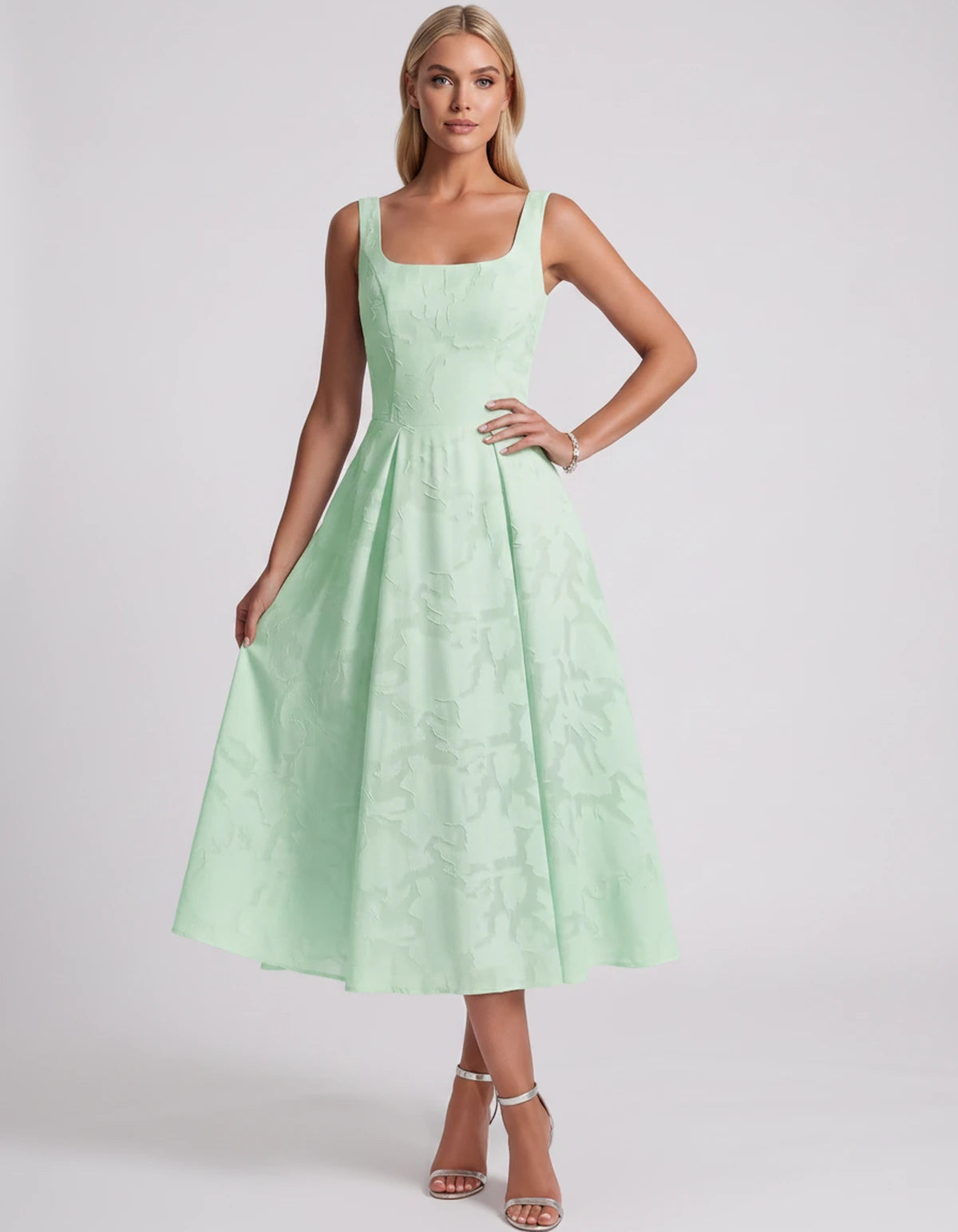 Blanchette Midi Dresses — Mint Green | SKU: SD-79480-mintgreen-2,SD-79480-mintgreen-4,SD-79480-mintgreen-6,SD-79480-mintgreen-8,SD-79480-mintgreen-10,SD-79480-mintgreen-12,SD-79480-mintgreen-14,SD-79480-mintgreen-16,SD-79480-mintgreen-16W,SD-79480-mintgreen-18W,SD-79480-mintgreen-20W,SD-79480-mintgreen-22W,SD-79480-mintgreen-24W