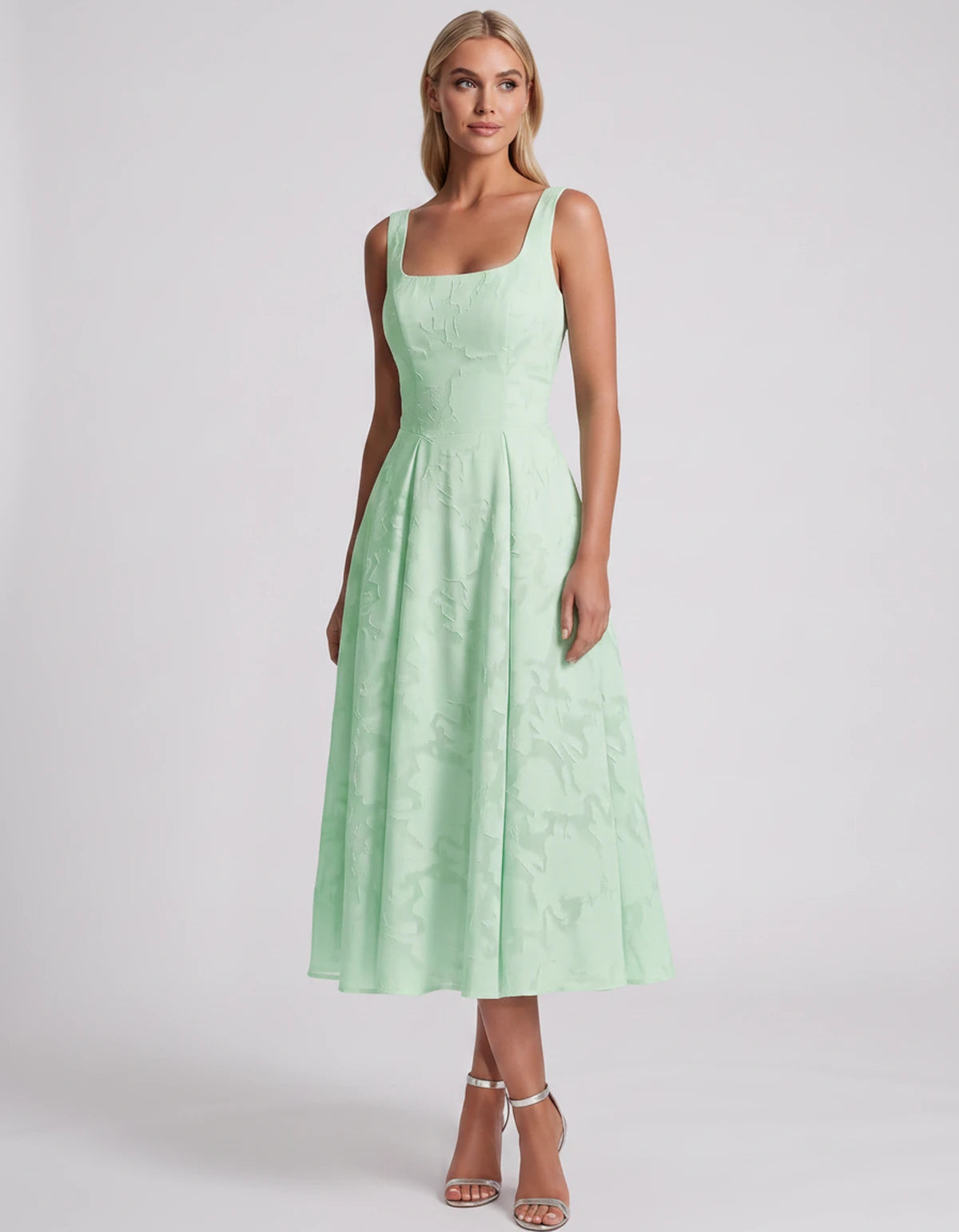 Blanchette Midi Dresses — Mint Green | SKU: SD-79480-mintgreen-2,SD-79480-mintgreen-4,SD-79480-mintgreen-6,SD-79480-mintgreen-8,SD-79480-mintgreen-10,SD-79480-mintgreen-12,SD-79480-mintgreen-14,SD-79480-mintgreen-16,SD-79480-mintgreen-16W,SD-79480-mintgreen-18W,SD-79480-mintgreen-20W,SD-79480-mintgreen-22W,SD-79480-mintgreen-24W