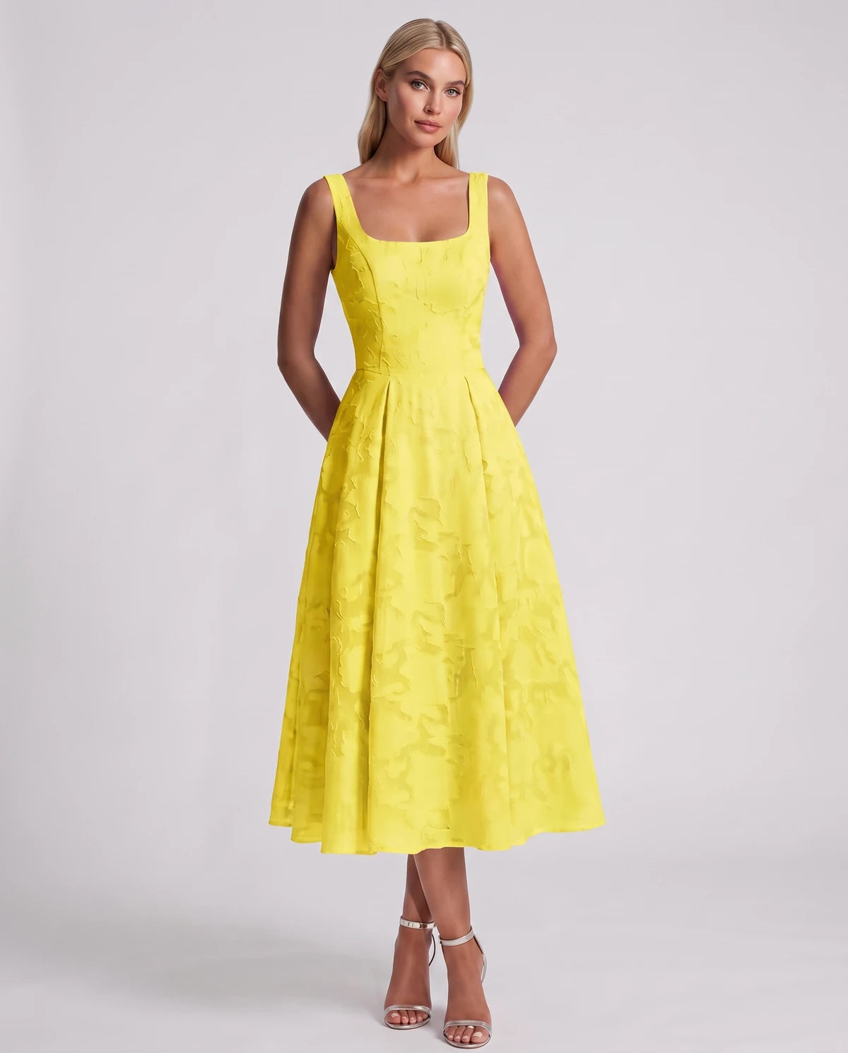 Blanchette Midi Dresses — Yellow