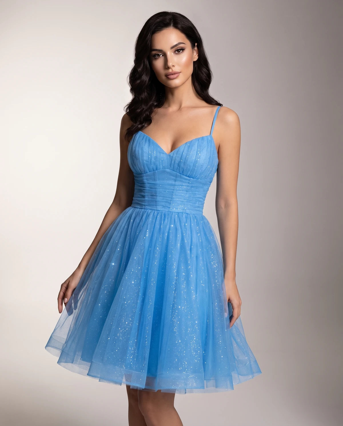 Brienne Mini Dress — Blue