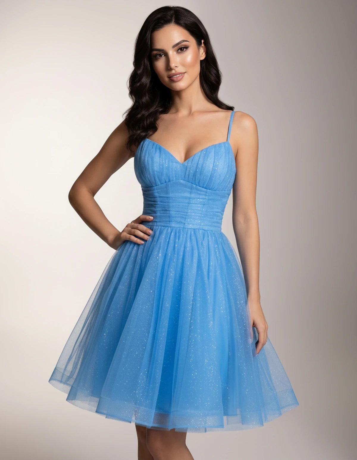 Brienne Mini Dress — Blue | SKU: SD-59178-blue-2,SD-59178-blue-4,SD-59178-blue-6,SD-59178-blue-8,SD-59178-blue-10,SD-59178-blue-12,SD-59178-blue-14,SD-59178-blue-16,SD-59178-blue-16W,SD-59178-blue-18W,SD-59178-blue-20W,SD-59178-blue-22W
