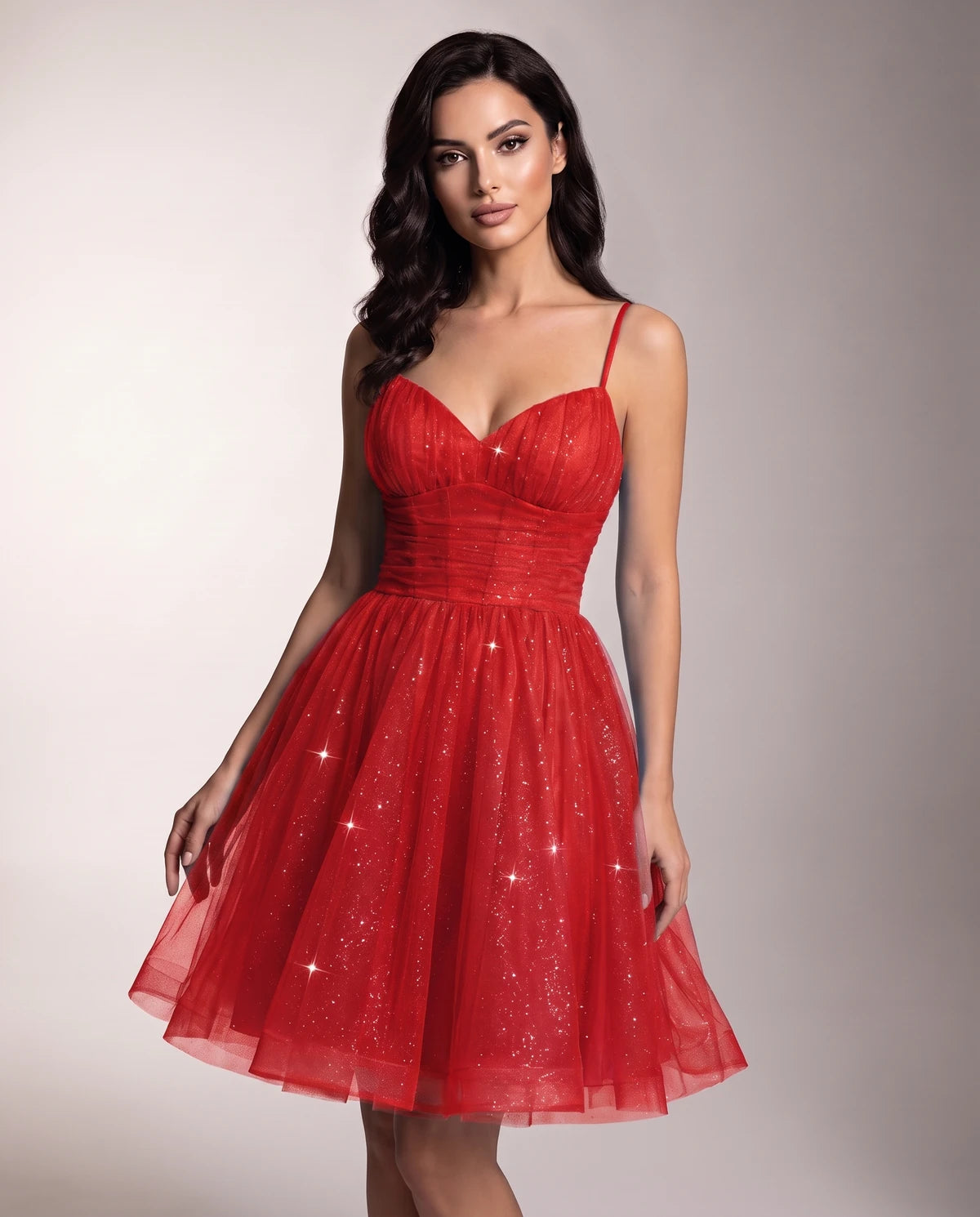 Brienne Mini Dress — Red