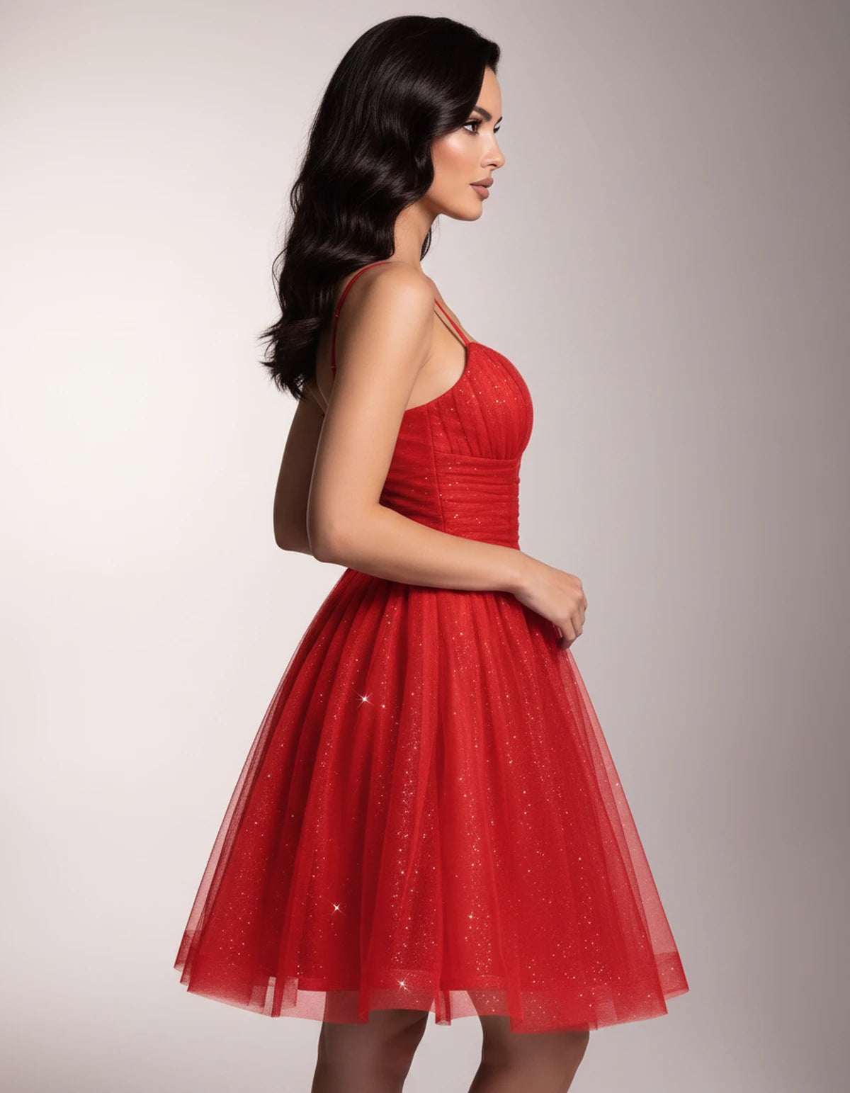 Brienne Mini Dress — Red | SKU: SD-59178-red-2,SD-59178-red-4,SD-59178-red-6,SD-59178-red-8,SD-59178-red-10,SD-59178-red-12,SD-59178-red-14,SD-59178-red-16,SD-59178-red-16W,SD-59178-red-18W,SD-59178-red-20W,SD-59178-red-22W
