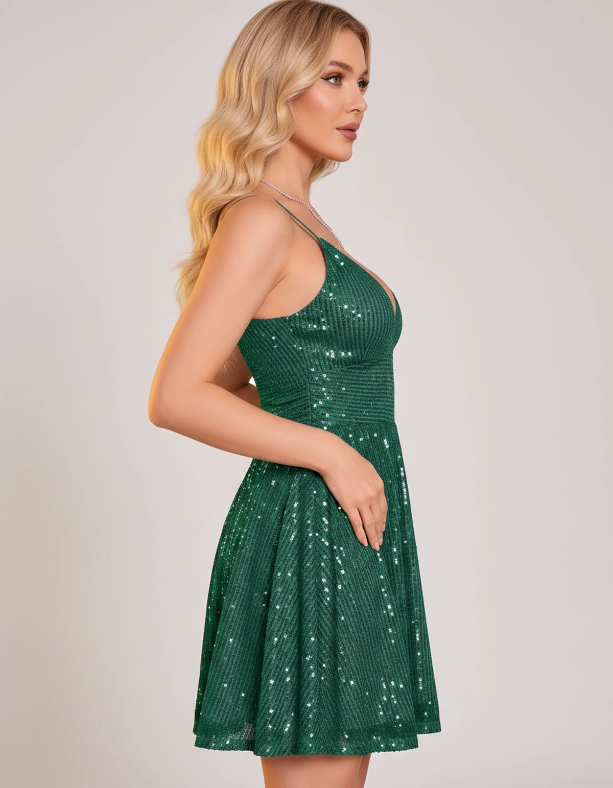 Brindisi Mini Dress — Green | SKU: SD-05055-green-2,SD-05055-green-4,SD-05055-green-6,SD-05055-green-8,SD-05055-green-10,SD-05055-green-12,SD-05055-green-14,SD-05055-green-16,SD-05055-green-16W,SD-05055-green-18W,SD-05055-green-20W,SD-05055-green-22W