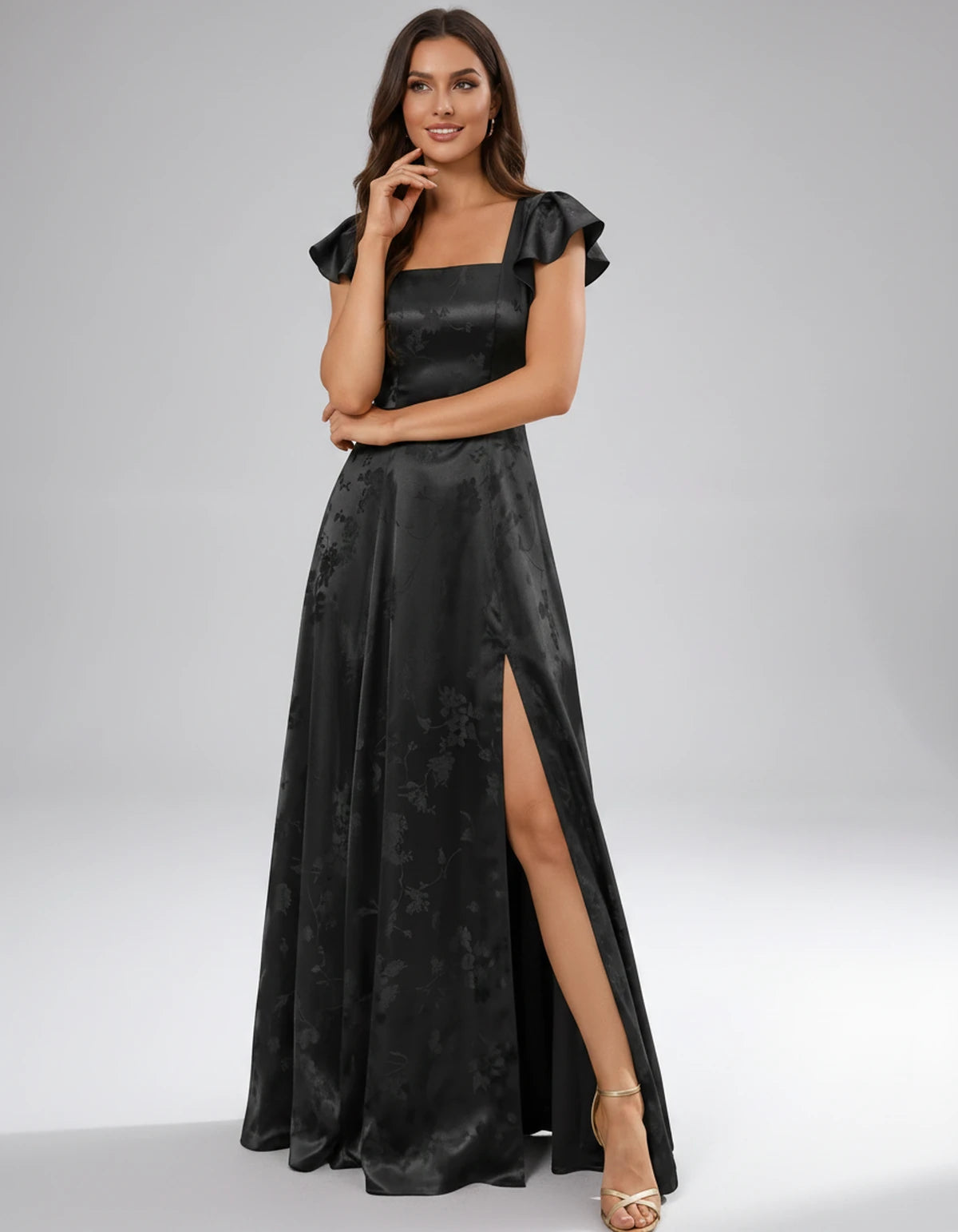 Briony Maxi Dress — Black | SKU: SD-73784-black-2,SD-73784-black-4,SD-73784-black-6,SD-73784-black-8,SD-73784-black-10,SD-73784-black-12,SD-73784-black-14,SD-73784-black-16,SD-73784-black-16W,SD-73784-black-18W,SD-73784-black-20W,SD-73784-black-22W