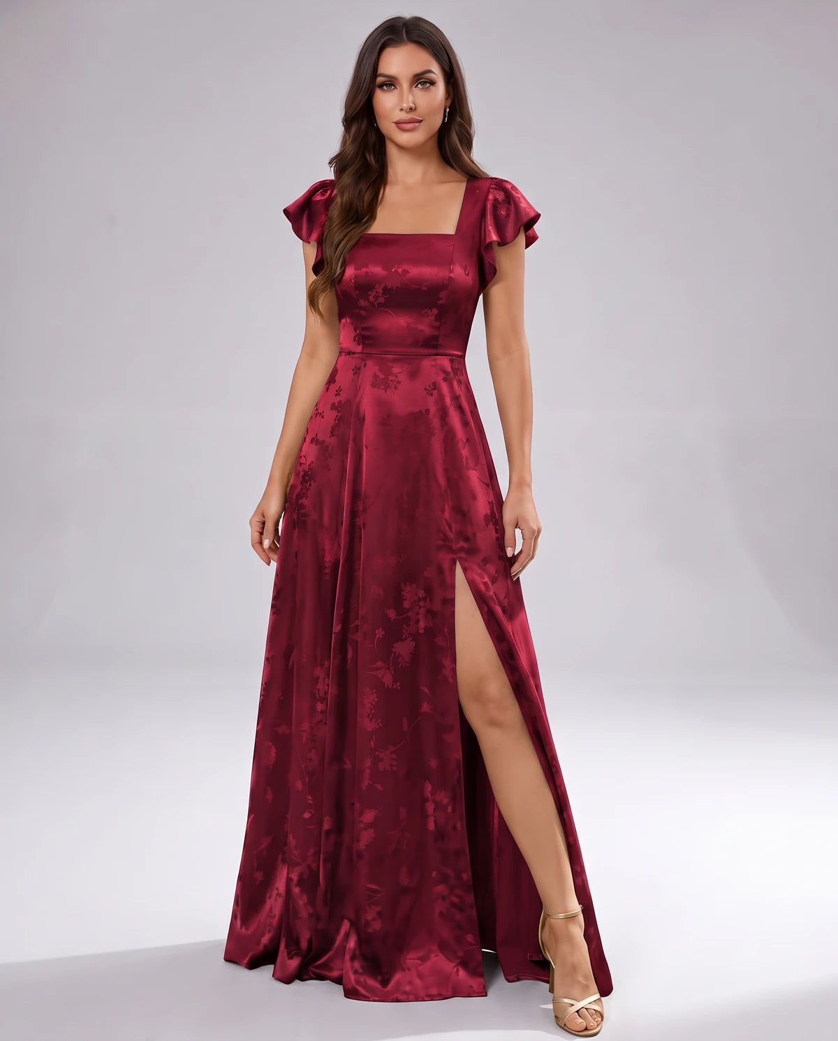 Briony Maxi Dress — Burgundy