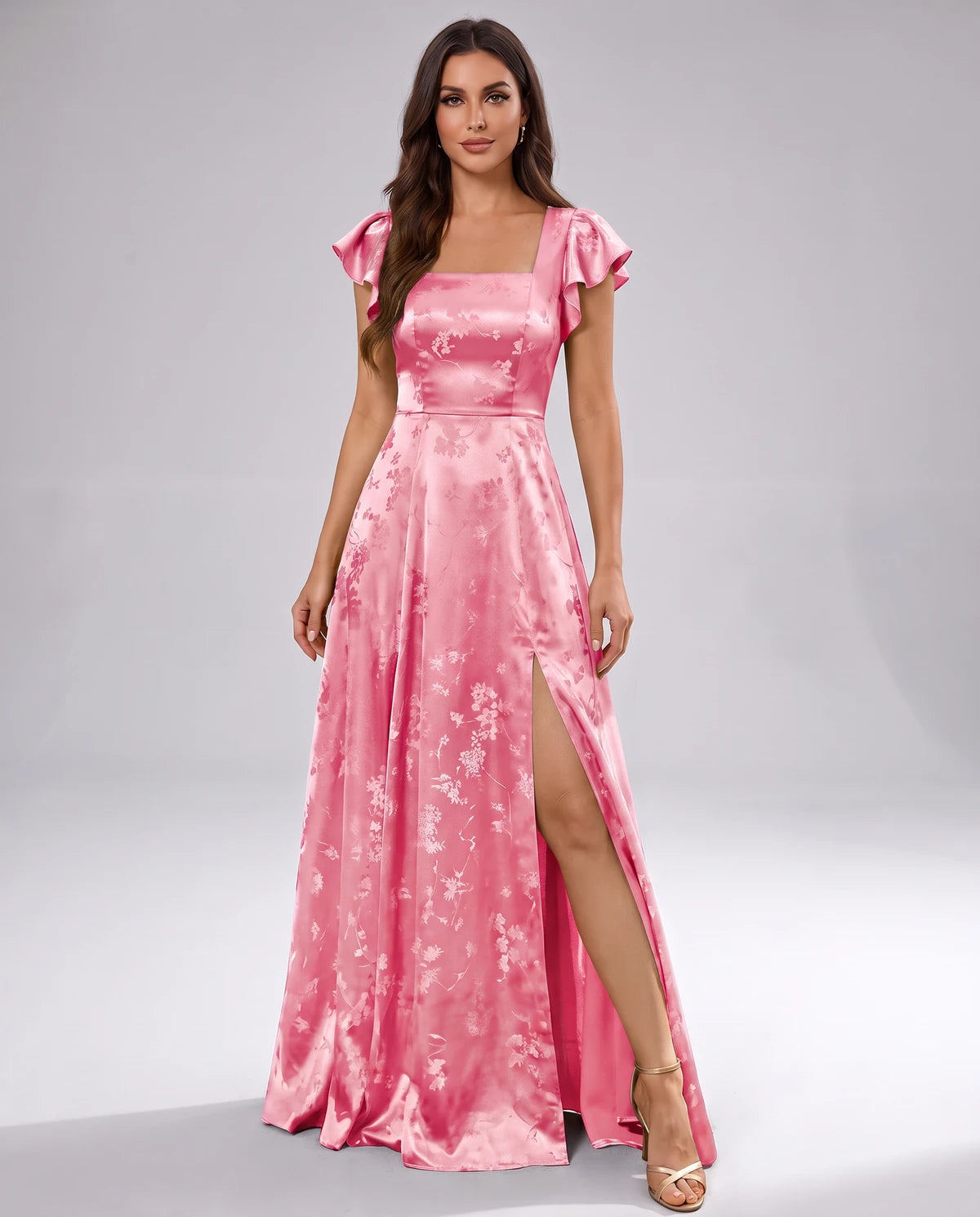 Briony Maxi Dress — Coral