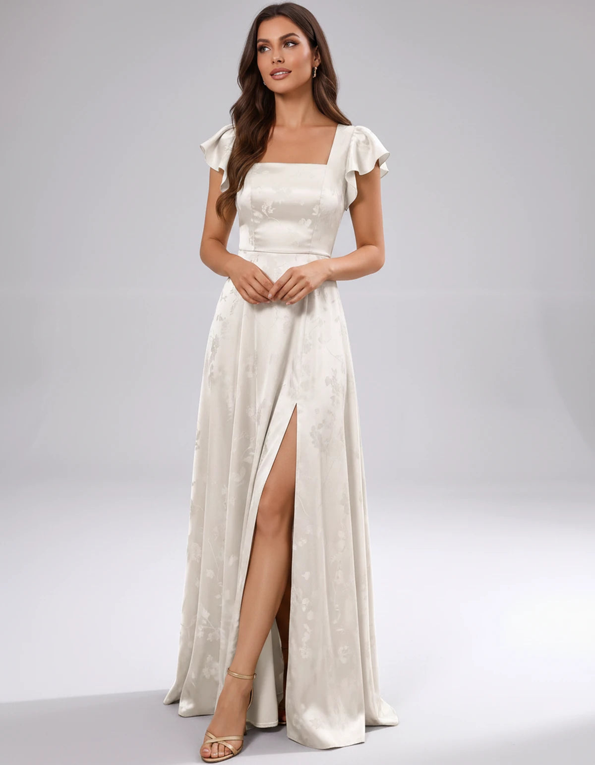 Briony Maxi Dress — Ivory | SKU: SD-73784-ivory-2,SD-73784-ivory-4,SD-73784-ivory-6,SD-73784-ivory-8,SD-73784-ivory-10,SD-73784-ivory-12,SD-73784-ivory-14,SD-73784-ivory-16,SD-73784-ivory-16W,SD-73784-ivory-18W,SD-73784-ivory-20W,SD-73784-ivory-22W