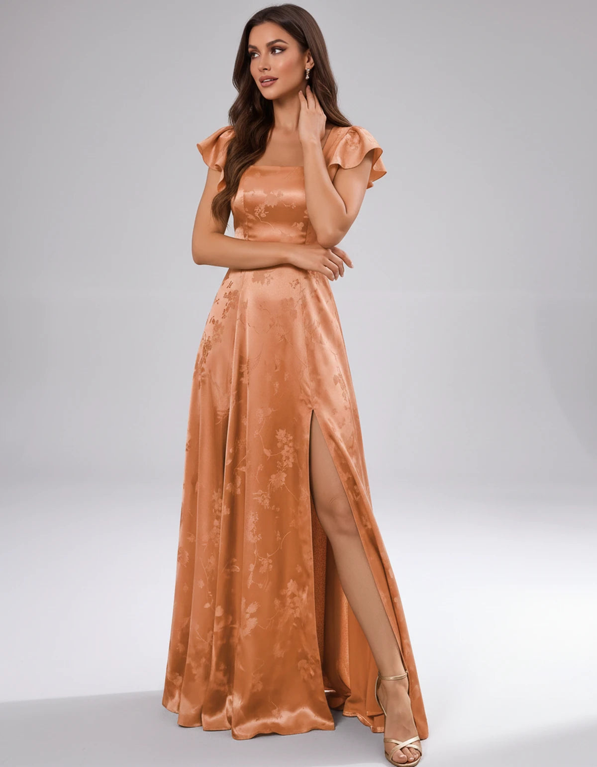 Briony Maxi Dress — Orange | SKU: SD-73784-orange-2,SD-73784-orange-4,SD-73784-orange-6,SD-73784-orange-8,SD-73784-orange-10,SD-73784-orange-12,SD-73784-orange-14,SD-73784-orange-16,SD-73784-orange-16W,SD-73784-orange-18W,SD-73784-orange-20W,SD-73784-orange-22W