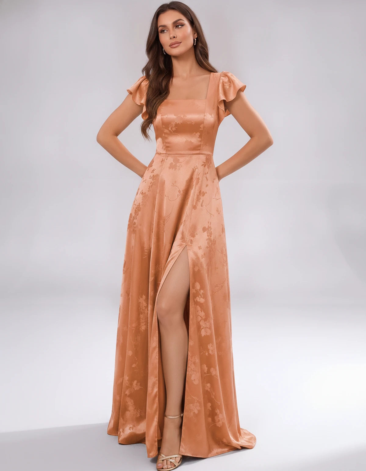 Briony Maxi Dress — Orange | SKU: SD-73784-orange-2,SD-73784-orange-4,SD-73784-orange-6,SD-73784-orange-8,SD-73784-orange-10,SD-73784-orange-12,SD-73784-orange-14,SD-73784-orange-16,SD-73784-orange-16W,SD-73784-orange-18W,SD-73784-orange-20W,SD-73784-orange-22W