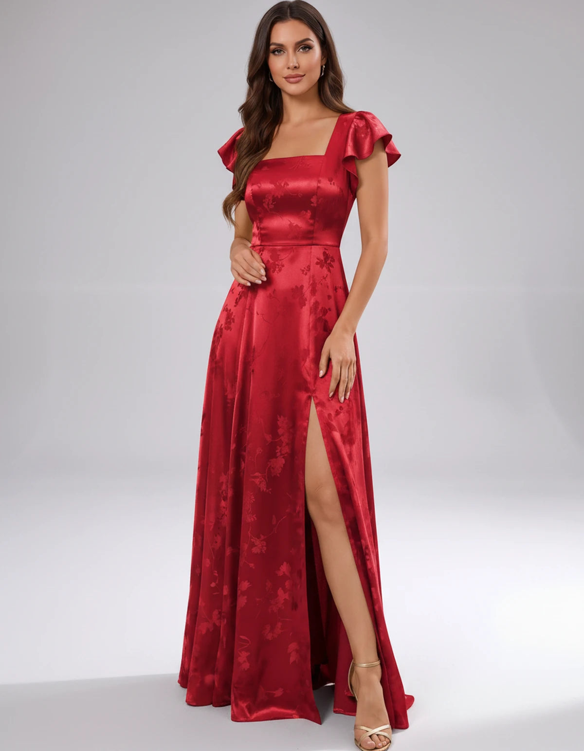 Briony Maxi Dress — Red | SKU: SD-73784-red-2,SD-73784-red-4,SD-73784-red-6,SD-73784-red-8,SD-73784-red-10,SD-73784-red-12,SD-73784-red-14,SD-73784-red-16,SD-73784-red-16W,SD-73784-red-18W,SD-73784-red-20W,SD-73784-red-22W
