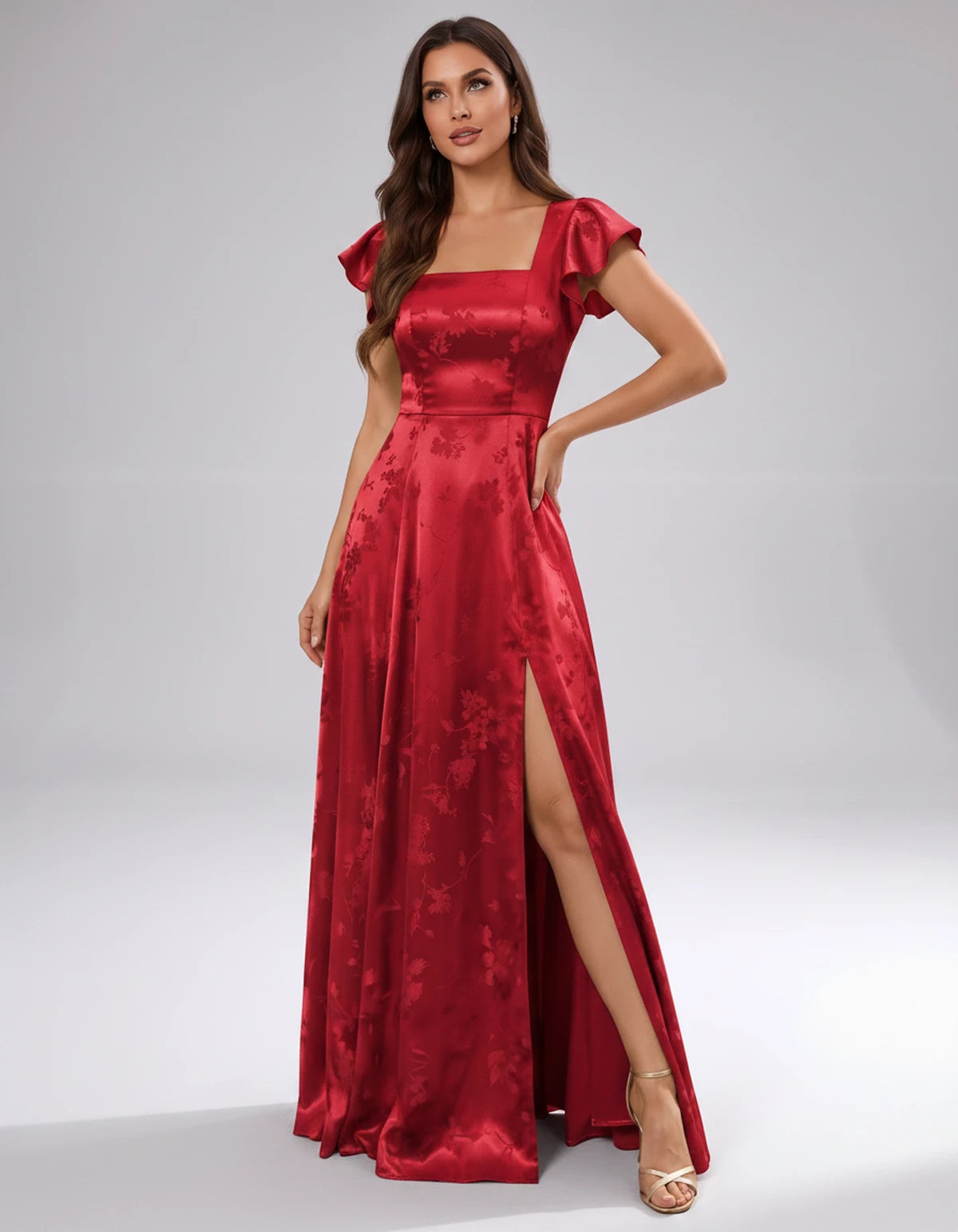 Briony Maxi Dress — Red | SKU: SD-73784-red-2,SD-73784-red-4,SD-73784-red-6,SD-73784-red-8,SD-73784-red-10,SD-73784-red-12,SD-73784-red-14,SD-73784-red-16,SD-73784-red-16W,SD-73784-red-18W,SD-73784-red-20W,SD-73784-red-22W