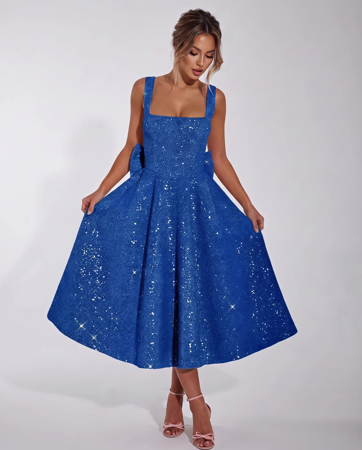 Calanthe Midi Dresses — Blue