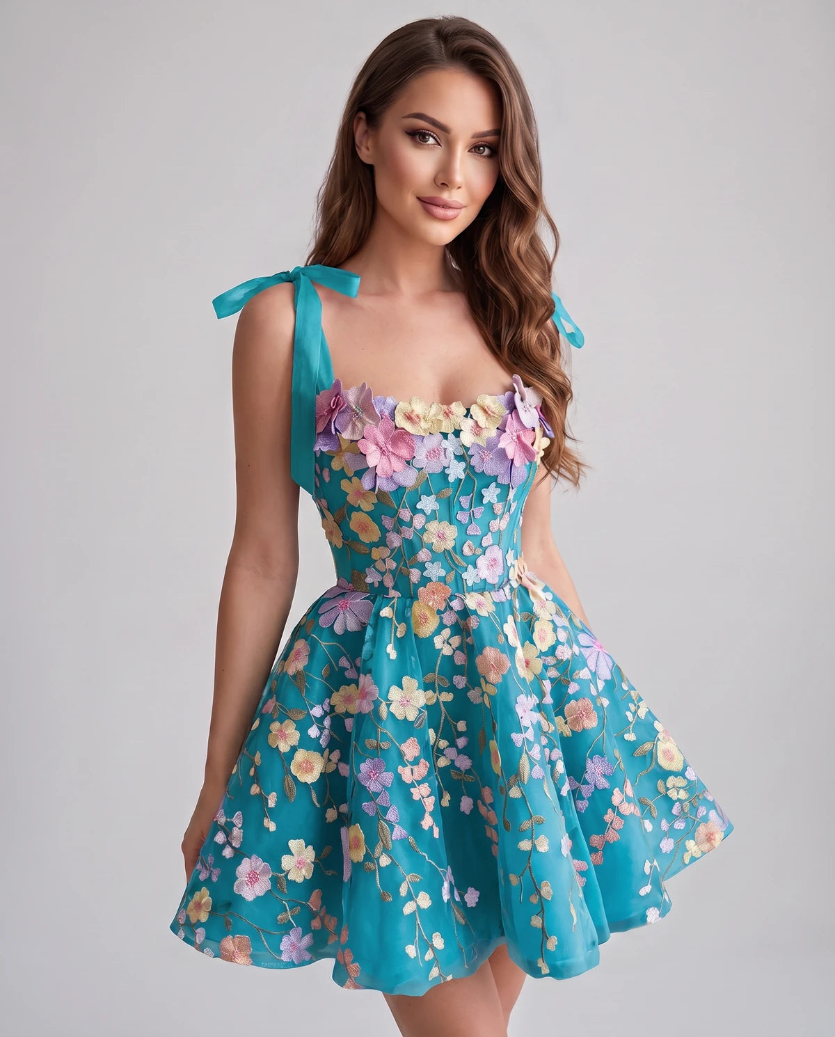 Callista Mini Dress — Blue