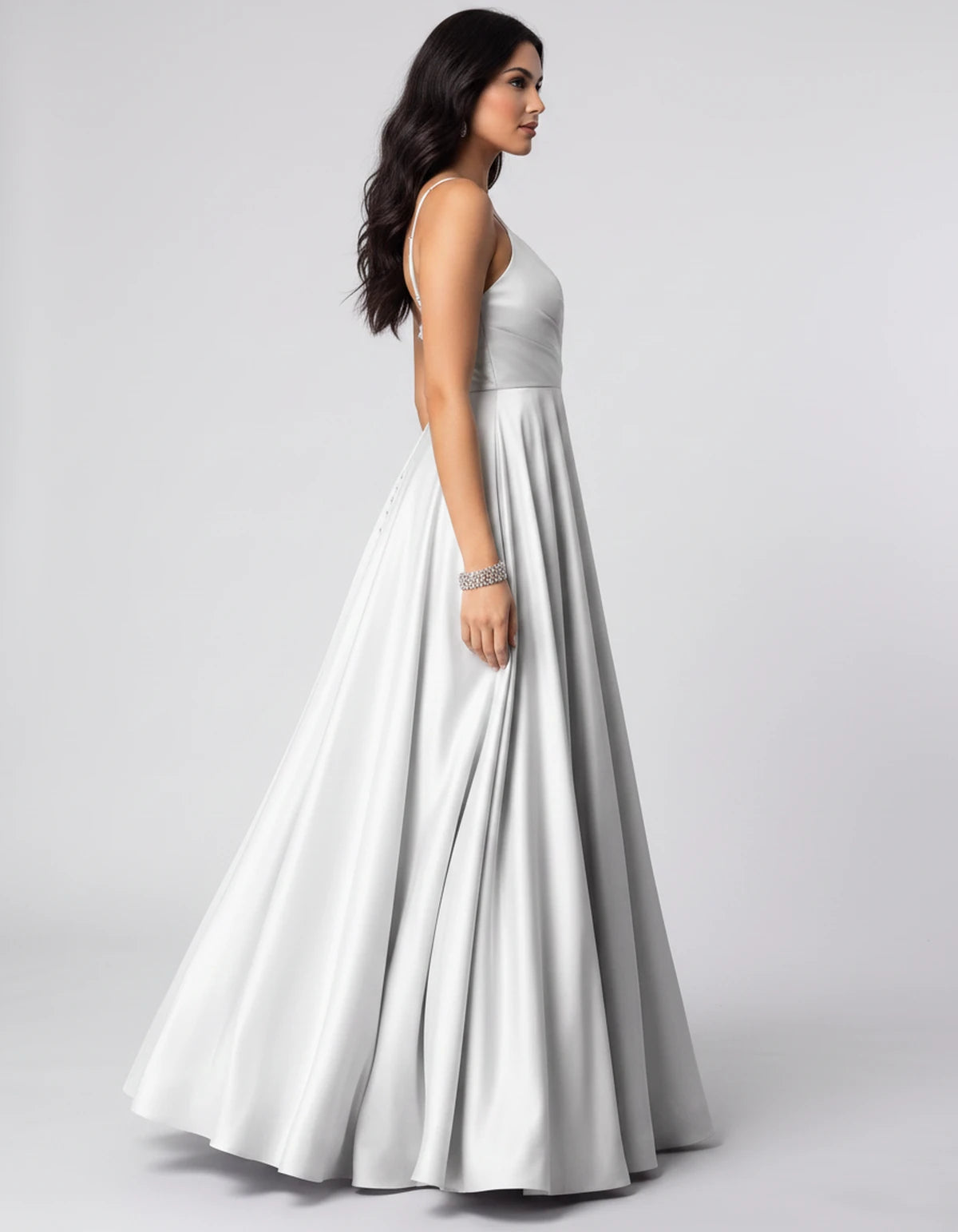 Campania Maxi Dress — White | SKU: SD-75305-white-2,SD-75305-white-4,SD-75305-white-6,SD-75305-white-8,SD-75305-white-10,SD-75305-white-12,SD-75305-white-14,SD-75305-white-16,SD-75305-white-16W,SD-75305-white-18W,SD-75305-white-20W
