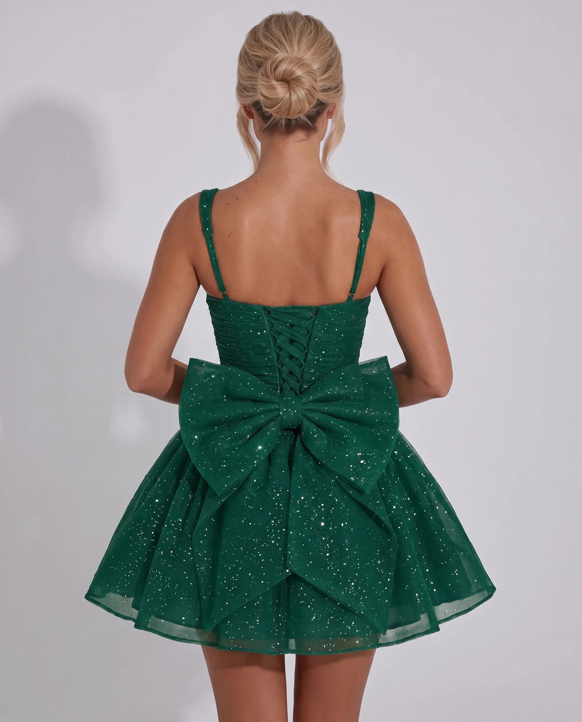 Candela Mini Dress — Emerald | SKU: SD-88710-emerald-2,SD-88710-emerald-4,SD-88710-emerald-6,SD-88710-emerald-8,SD-88710-emerald-10,SD-88710-emerald-12,SD-88710-emerald-14,SD-88710-emerald-16,SD-88710-emerald-16W,SD-88710-emerald-18W,SD-88710-emerald-20W,SD-88710-emerald-22W