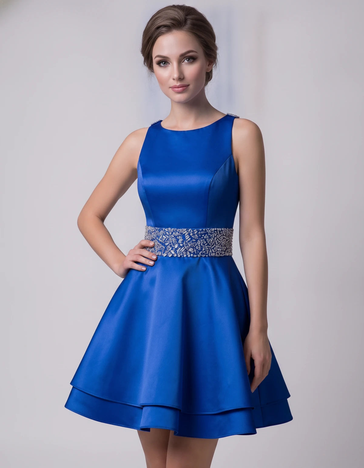 Caravelle Mini Dress — Blue | SKU: SD-47782-blue-2,SD-47782-blue-4,SD-47782-blue-6,SD-47782-blue-8,SD-47782-blue-10,SD-47782-blue-12,SD-47782-blue-14,SD-47782-blue-14W,SD-47782-blue-16,SD-47782-blue-16W,SD-47782-blue-18W,SD-47782-blue-20W,SD-47782-blue-22W,SD-47782-blue-24W