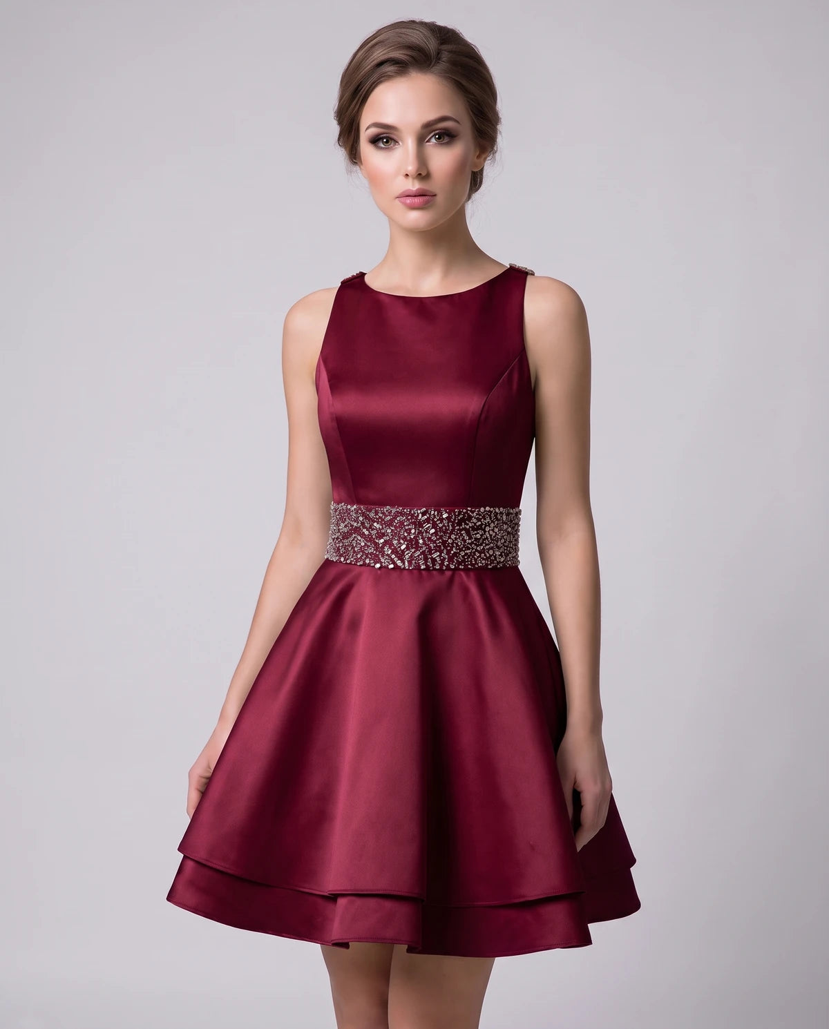 Caravelle Mini Dress — Burgundy