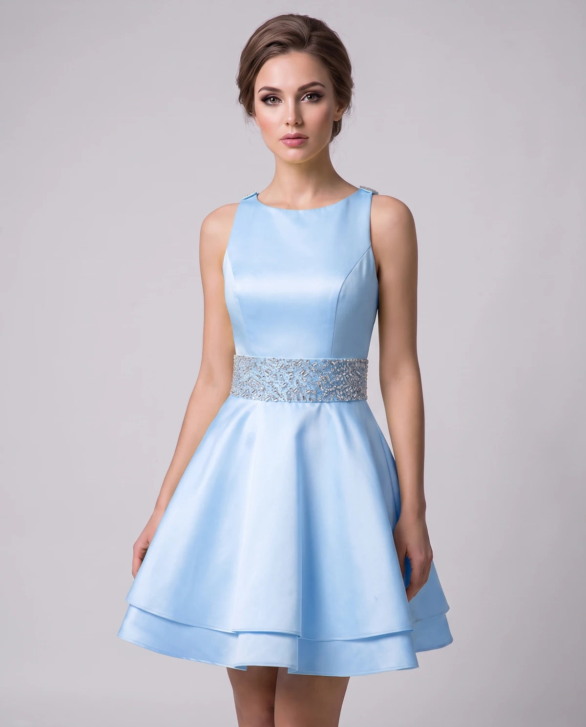 Caravelle Mini Dress — Light Blue
