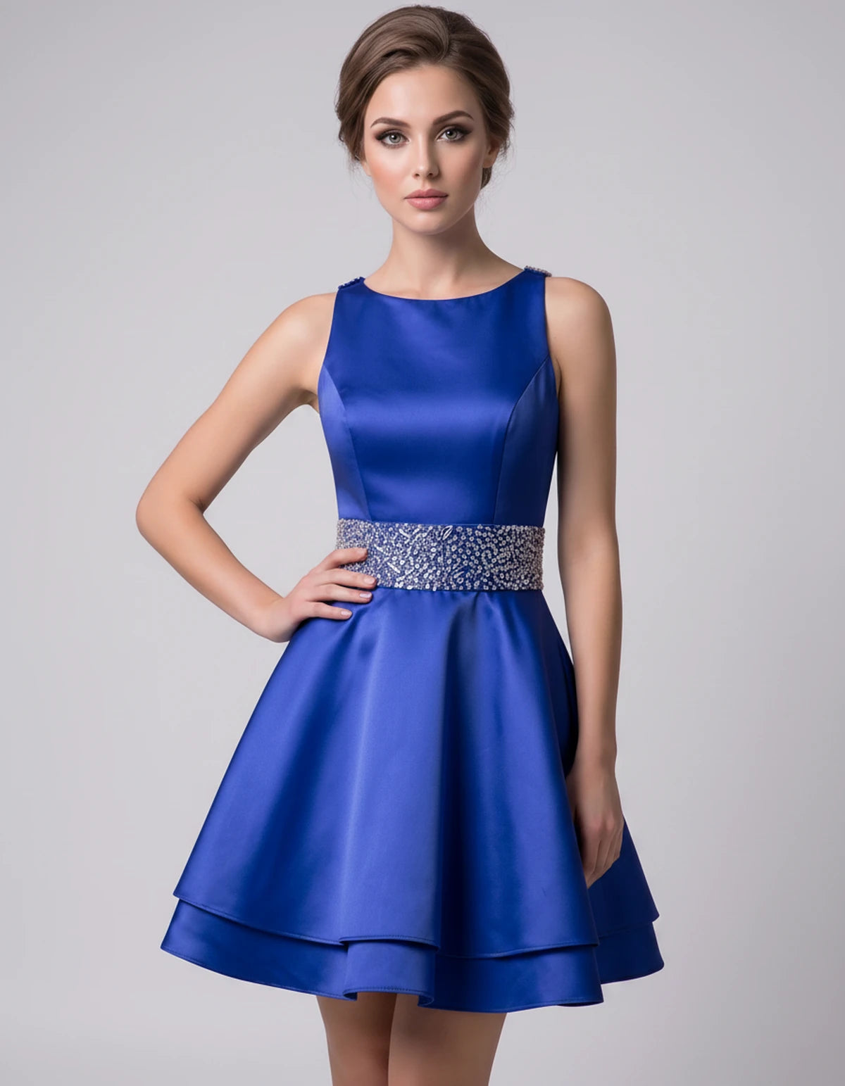 Caravelle Mini Dress — Royal Blue | SKU: SD-47782-royalblue-2,SD-47782-royalblue-4,SD-47782-royalblue-6,SD-47782-royalblue-8,SD-47782-royalblue-10,SD-47782-royalblue-12,SD-47782-royalblue-14,SD-47782-royalblue-14W,SD-47782-royalblue-16,SD-47782-royalblue-16W,SD-47782-royalblue-18W,SD-47782-royalblue-20W,SD-47782-royalblue-22W,SD-47782-royalblue-24W