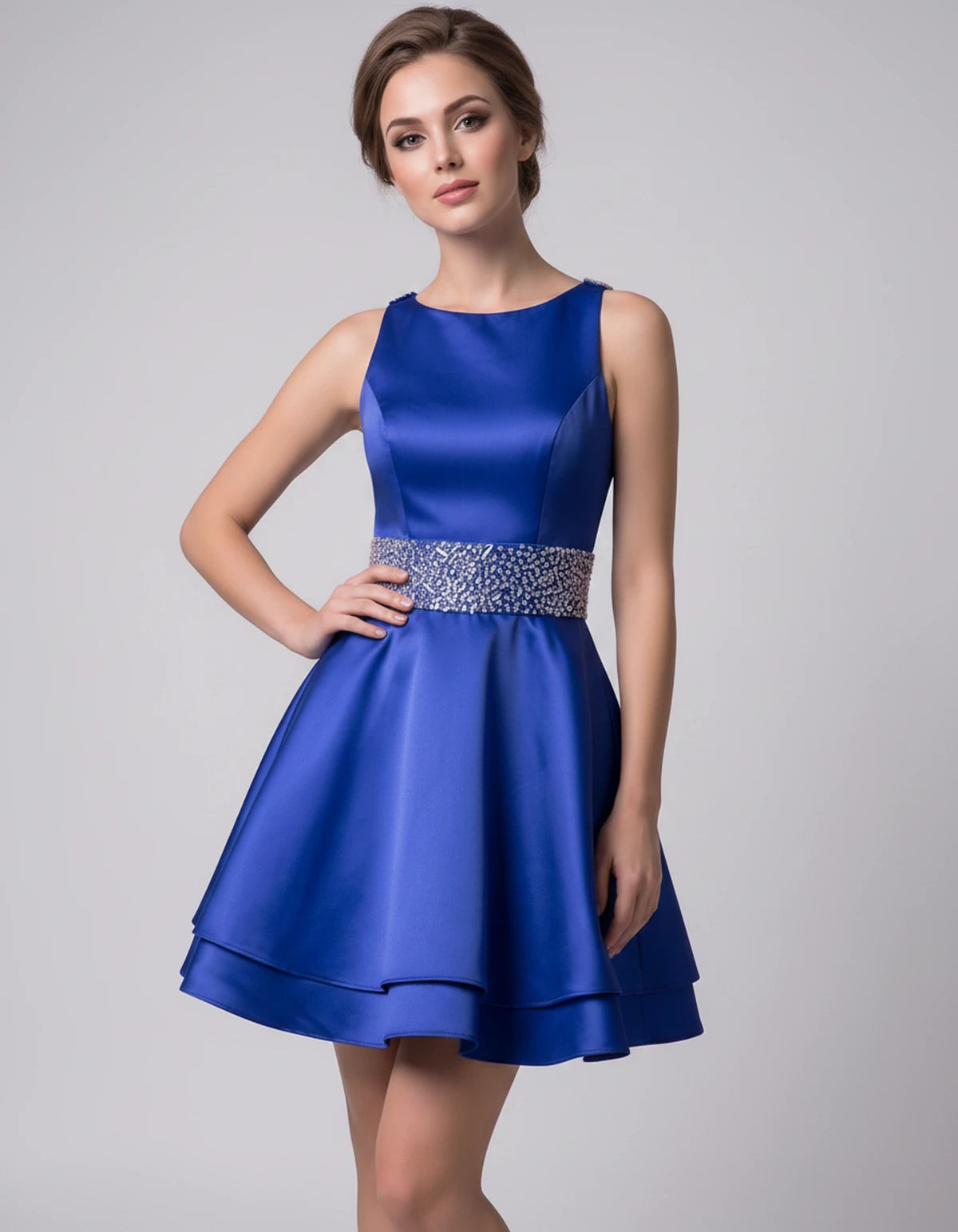 Caravelle Mini Dress — Royal Blue | SKU: SD-47782-royalblue-2,SD-47782-royalblue-4,SD-47782-royalblue-6,SD-47782-royalblue-8,SD-47782-royalblue-10,SD-47782-royalblue-12,SD-47782-royalblue-14,SD-47782-royalblue-14W,SD-47782-royalblue-16,SD-47782-royalblue-16W,SD-47782-royalblue-18W,SD-47782-royalblue-20W,SD-47782-royalblue-22W,SD-47782-royalblue-24W