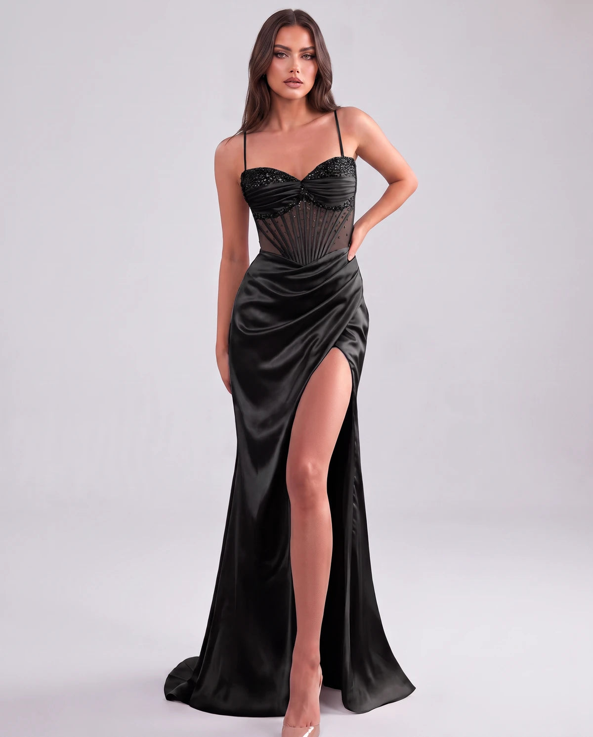Cassia Maxi Dress — Black