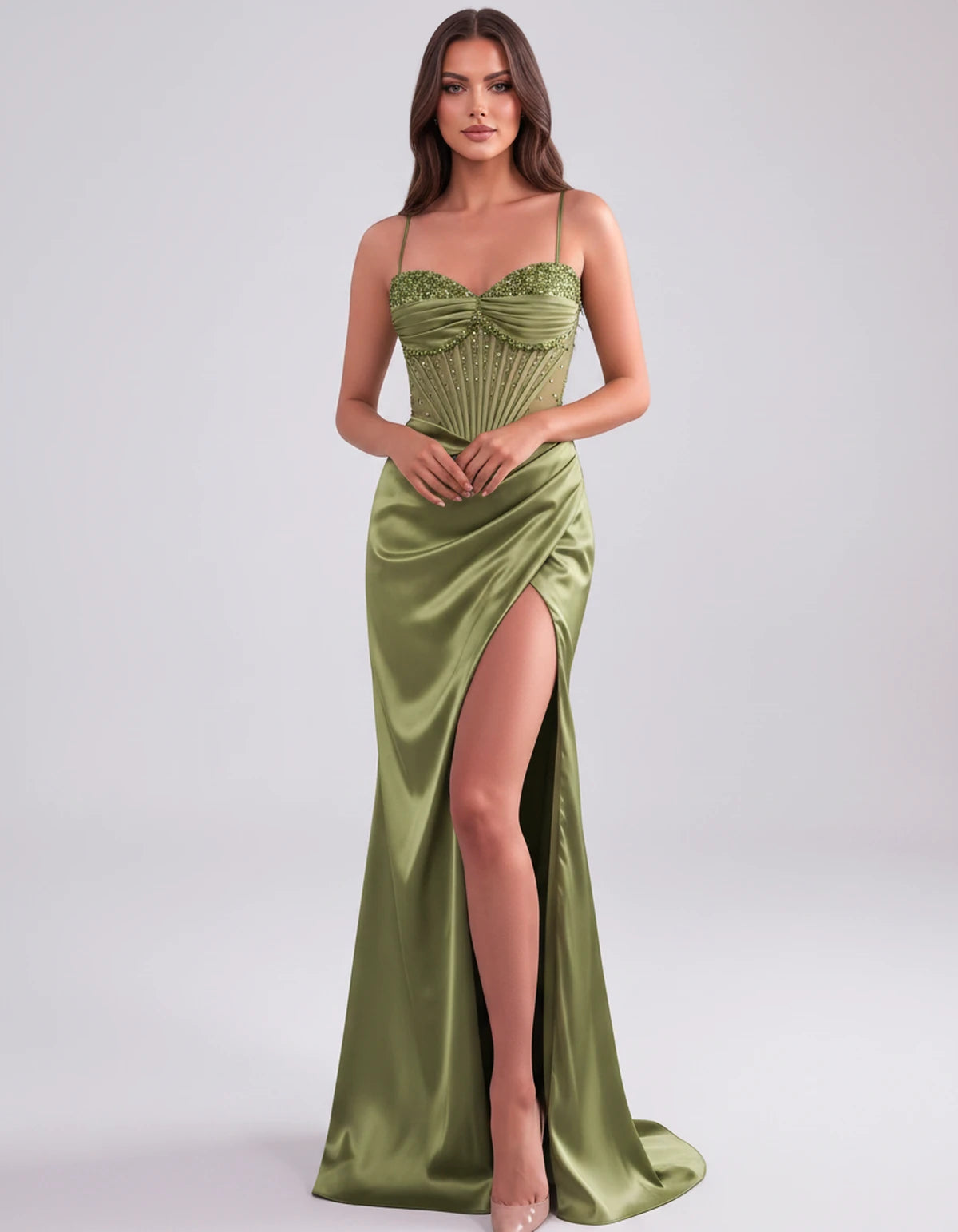 Cassia Maxi Dress — Olive Green | SKU: SD-84941-olivegreen-2,SD-84941-olivegreen-4,SD-84941-olivegreen-6,SD-84941-olivegreen-8,SD-84941-olivegreen-10,SD-84941-olivegreen-12,SD-84941-olivegreen-14,SD-84941-olivegreen-14W,SD-84941-olivegreen-16,SD-84941-olivegreen-16W,SD-84941-olivegreen-18W,SD-84941-olivegreen-20W
