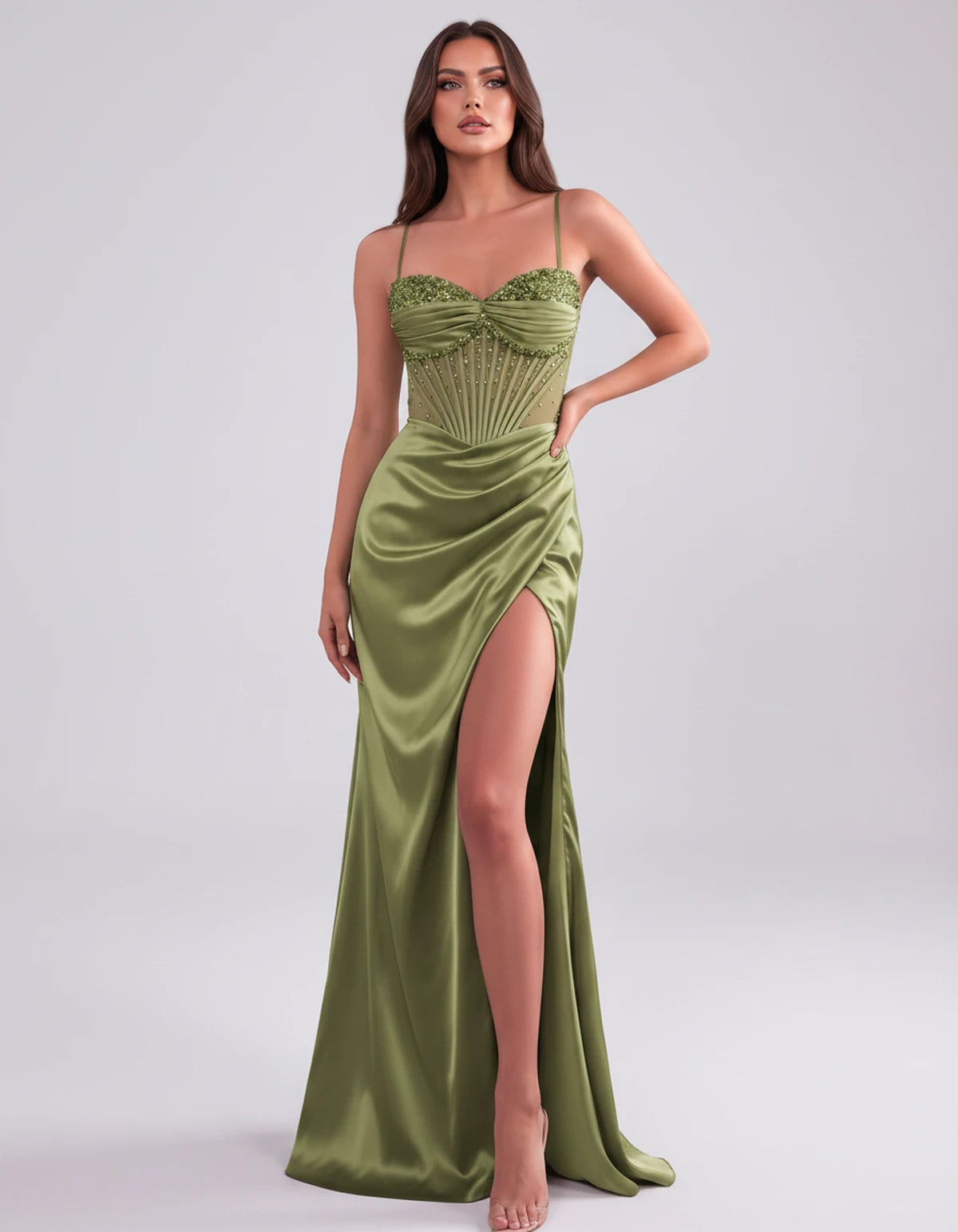 Cassia Maxi Dress — Olive Green | SKU: SD-84941-olivegreen-2,SD-84941-olivegreen-4,SD-84941-olivegreen-6,SD-84941-olivegreen-8,SD-84941-olivegreen-10,SD-84941-olivegreen-12,SD-84941-olivegreen-14,SD-84941-olivegreen-14W,SD-84941-olivegreen-16,SD-84941-olivegreen-16W,SD-84941-olivegreen-18W,SD-84941-olivegreen-20W