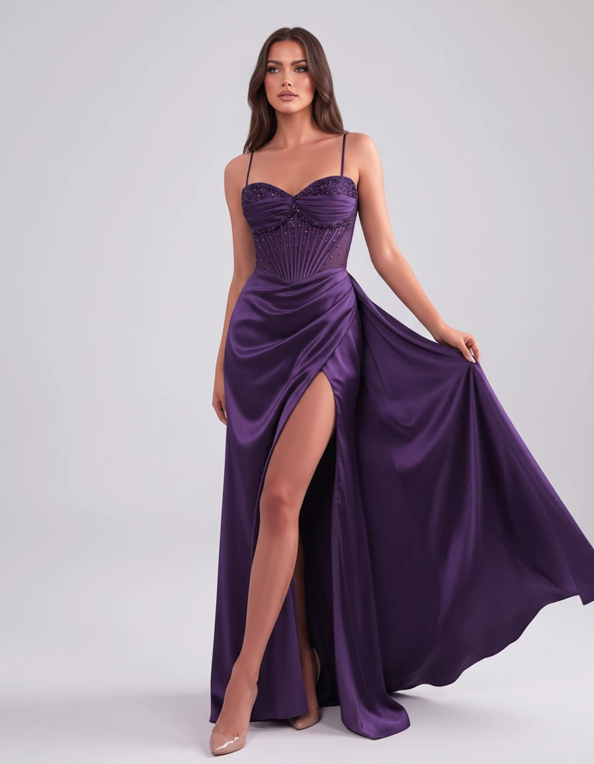 Cassia Maxi Dress — Plum | SKU: SD-84941-plum-2,SD-84941-plum-4,SD-84941-plum-6,SD-84941-plum-8,SD-84941-plum-10,SD-84941-plum-12,SD-84941-plum-14,SD-84941-plum-14W,SD-84941-plum-16,SD-84941-plum-16W,SD-84941-plum-18W,SD-84941-plum-20W
