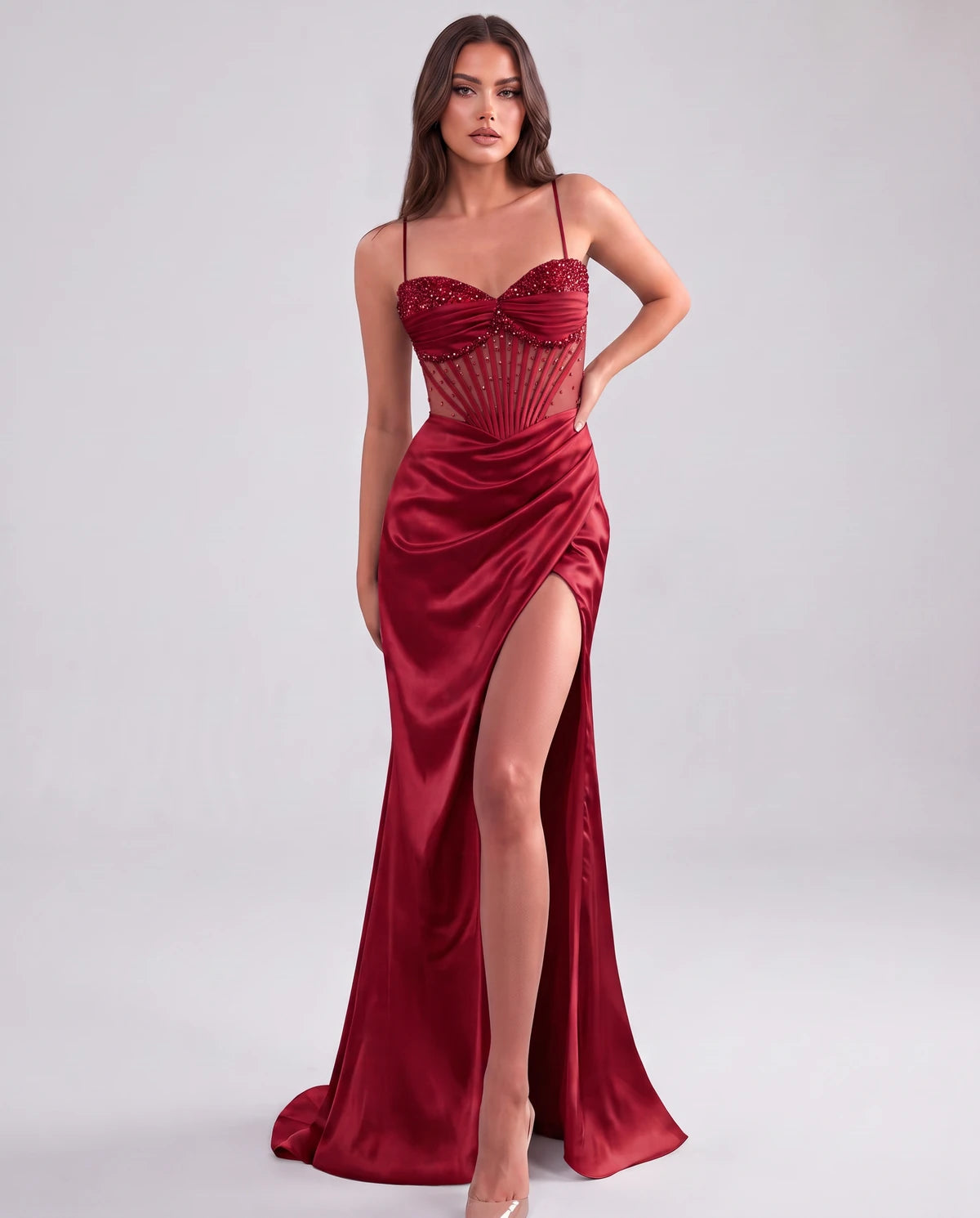 Cassia Maxi Dress — Red