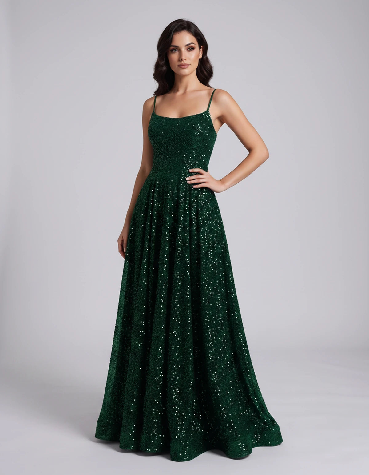 Castellane Maxi Dress — Green | SKU: SD-84581-green-2,SD-84581-green-4,SD-84581-green-6,SD-84581-green-8,SD-84581-green-10,SD-84581-green-12,SD-84581-green-14,SD-84581-green-16,SD-84581-green-16W,SD-84581-green-18W,SD-84581-green-20W,SD-84581-green-22W