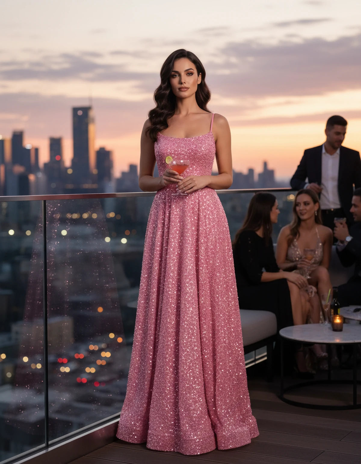 Castellane Maxi Dress — Pink | SKU: SD-84581-pink-2,SD-84581-pink-4,SD-84581-pink-6,SD-84581-pink-8,SD-84581-pink-10,SD-84581-pink-12,SD-84581-pink-14,SD-84581-pink-16,SD-84581-pink-16W,SD-84581-pink-18W,SD-84581-pink-20W,SD-84581-pink-22W