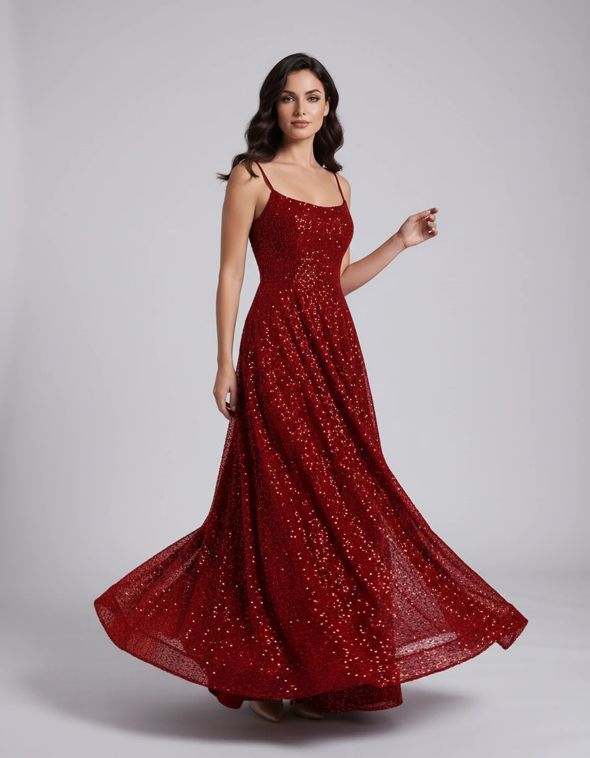 Castellane Maxi Dress — Red | SKU: SD-84581-red-2,SD-84581-red-4,SD-84581-red-6,SD-84581-red-8,SD-84581-red-10,SD-84581-red-12,SD-84581-red-14,SD-84581-red-16,SD-84581-red-16W,SD-84581-red-18W,SD-84581-red-20W,SD-84581-red-22W