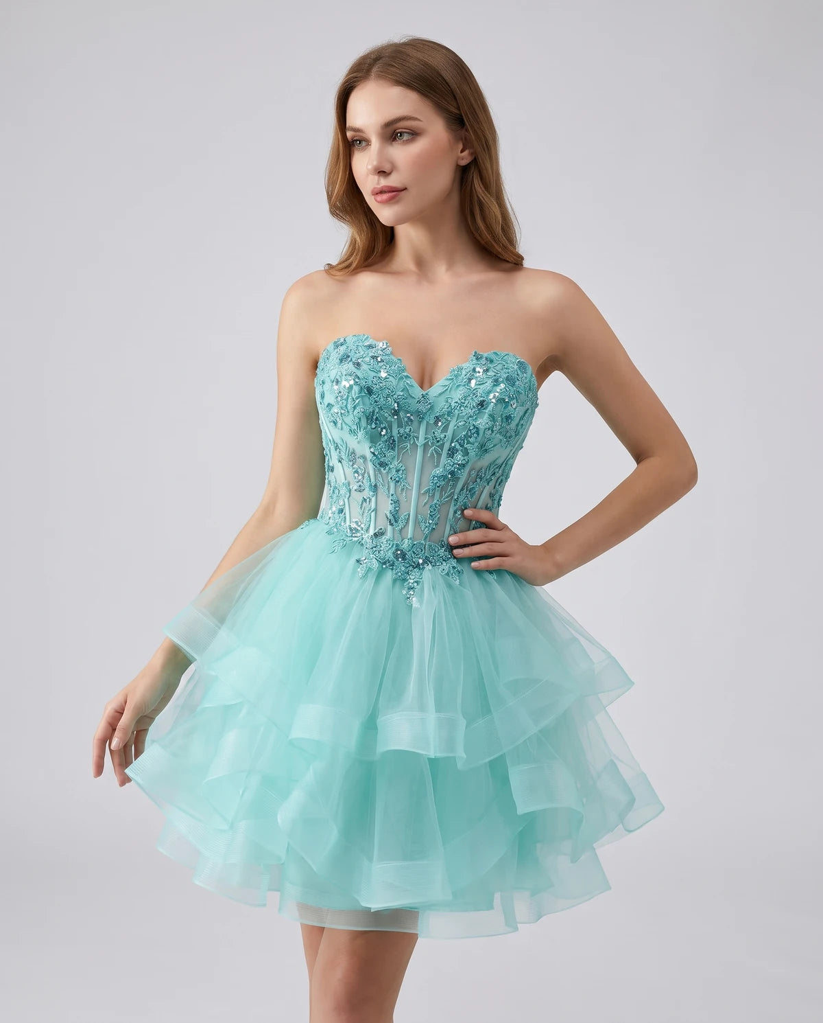 Cerelia Midi Dresses — Aqua