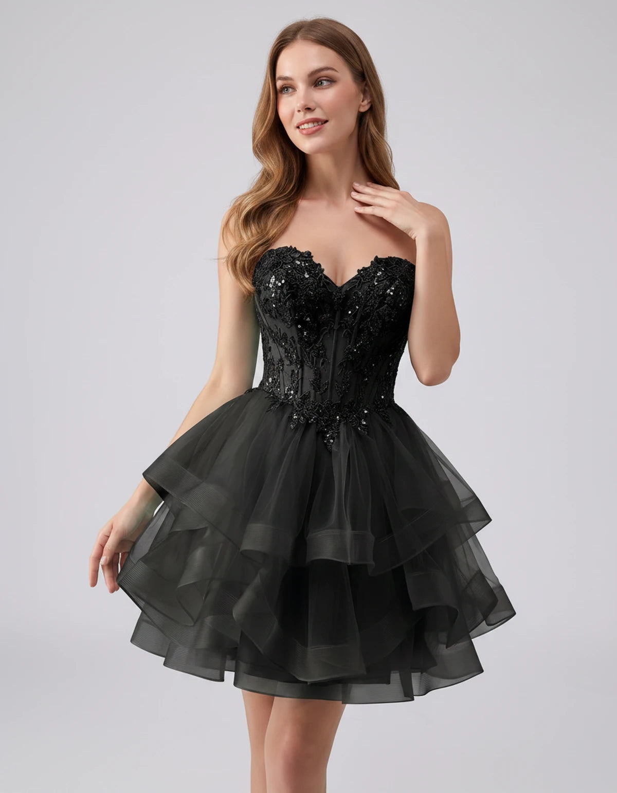 Cerelia Midi Dresses — Black | SKU: SD-73258-black-2,SD-73258-black-4,SD-73258-black-6,SD-73258-black-8,SD-73258-black-10,SD-73258-black-12,SD-73258-black-14,SD-73258-black-14W,SD-73258-black-16,SD-73258-black-16W,SD-73258-black-18W,SD-73258-black-20W