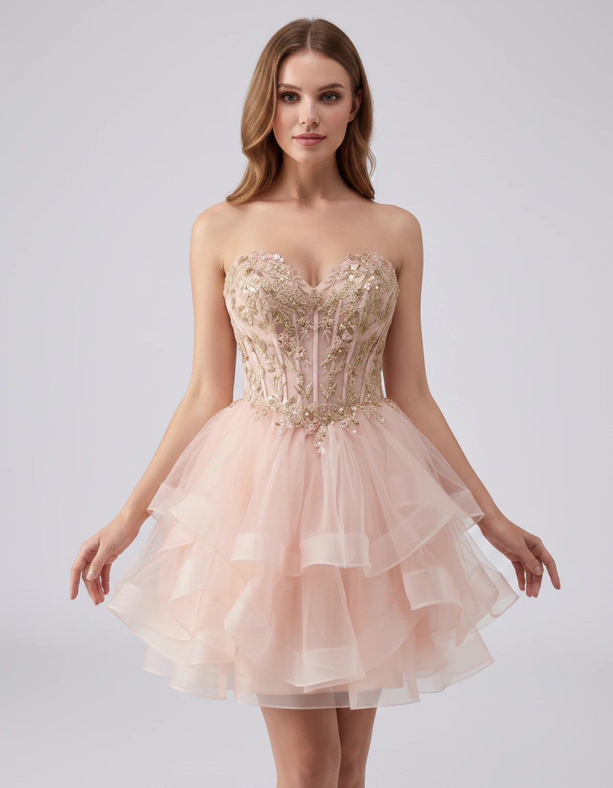 Cerelia Midi Dresses — Blush Pink | SKU: SD-73258-blushpink-2,SD-73258-blushpink-4,SD-73258-blushpink-6,SD-73258-blushpink-8,SD-73258-blushpink-10,SD-73258-blushpink-12,SD-73258-blushpink-14,SD-73258-blushpink-14W,SD-73258-blushpink-16,SD-73258-blushpink-16W,SD-73258-blushpink-18W,SD-73258-blushpink-20W