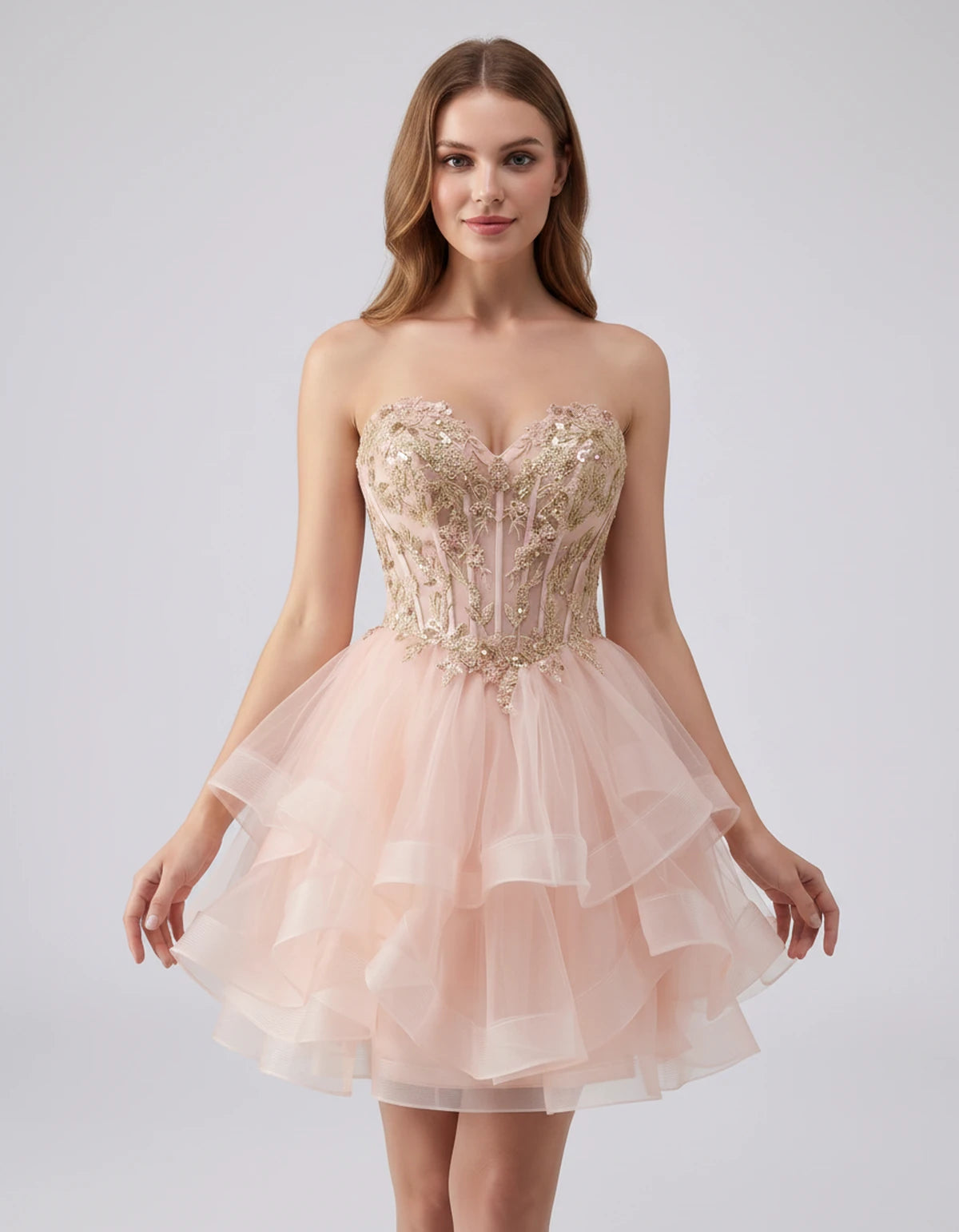 Cerelia Midi Dresses — Blush Pink | SKU: SD-73258-blushpink-2,SD-73258-blushpink-4,SD-73258-blushpink-6,SD-73258-blushpink-8,SD-73258-blushpink-10,SD-73258-blushpink-12,SD-73258-blushpink-14,SD-73258-blushpink-14W,SD-73258-blushpink-16,SD-73258-blushpink-16W,SD-73258-blushpink-18W,SD-73258-blushpink-20W