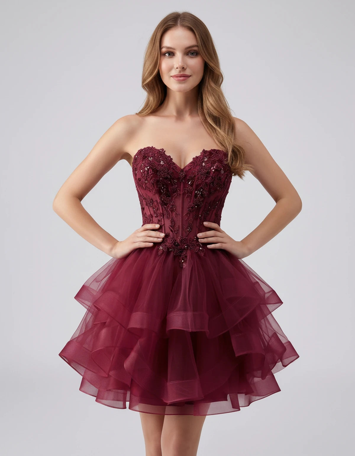 Cerelia Midi Dresses — Burgundy | SKU: SD-73258-burgundy-2,SD-73258-burgundy-4,SD-73258-burgundy-6,SD-73258-burgundy-8,SD-73258-burgundy-10,SD-73258-burgundy-12,SD-73258-burgundy-14,SD-73258-burgundy-14W,SD-73258-burgundy-16,SD-73258-burgundy-16W,SD-73258-burgundy-18W,SD-73258-burgundy-20W
