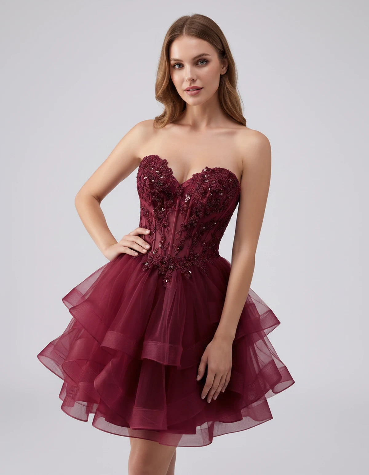 Cerelia Midi Dresses — Burgundy | SKU: SD-73258-burgundy-2,SD-73258-burgundy-4,SD-73258-burgundy-6,SD-73258-burgundy-8,SD-73258-burgundy-10,SD-73258-burgundy-12,SD-73258-burgundy-14,SD-73258-burgundy-14W,SD-73258-burgundy-16,SD-73258-burgundy-16W,SD-73258-burgundy-18W,SD-73258-burgundy-20W