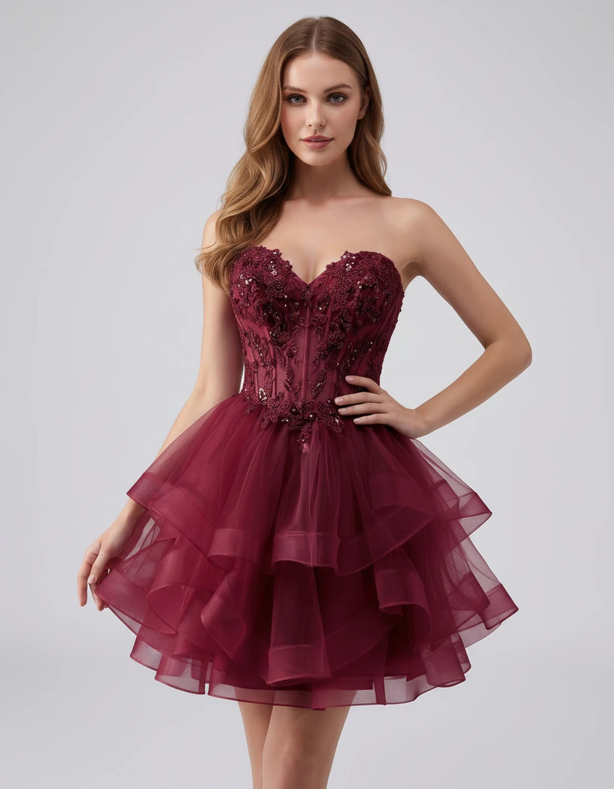 Cerelia Midi Dresses — Burgundy | SKU: SD-73258-burgundy-2,SD-73258-burgundy-4,SD-73258-burgundy-6,SD-73258-burgundy-8,SD-73258-burgundy-10,SD-73258-burgundy-12,SD-73258-burgundy-14,SD-73258-burgundy-14W,SD-73258-burgundy-16,SD-73258-burgundy-16W,SD-73258-burgundy-18W,SD-73258-burgundy-20W