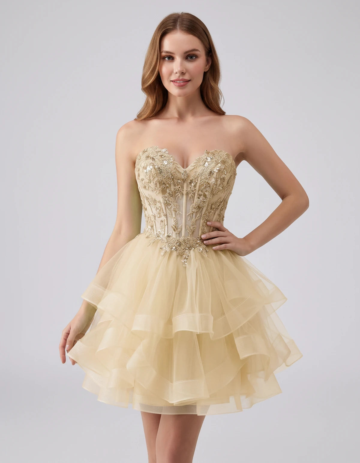 Cerelia Midi Dresses — Champagne | SKU: SD-73258-champagne-2,SD-73258-champagne-4,SD-73258-champagne-6,SD-73258-champagne-8,SD-73258-champagne-10,SD-73258-champagne-12,SD-73258-champagne-14,SD-73258-champagne-14W,SD-73258-champagne-16,SD-73258-champagne-16W,SD-73258-champagne-18W,SD-73258-champagne-20W